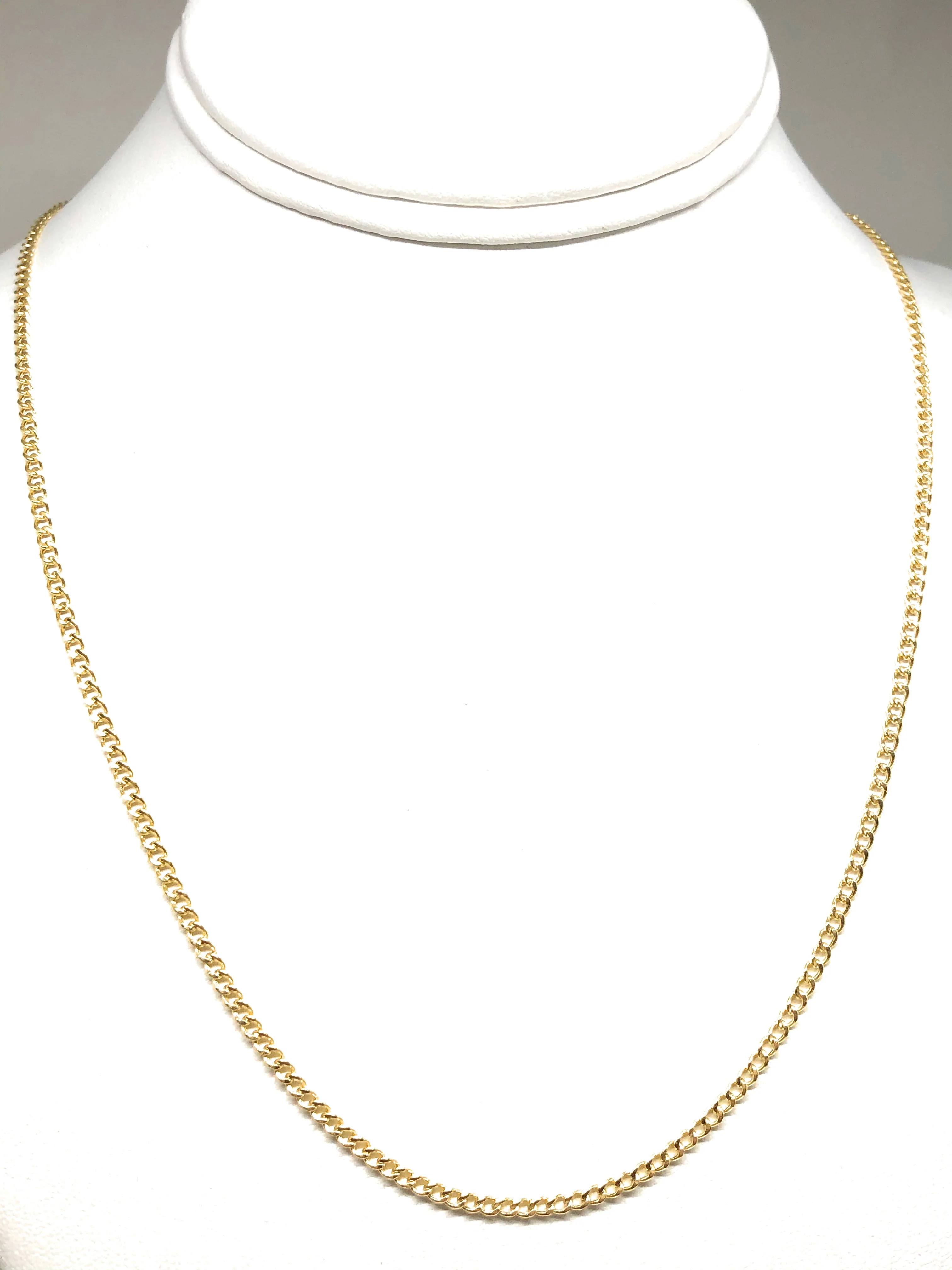 14k Solid Gold Cuban CURB Link Chain 18-24 inches 2.5mm (Semi-Hollow Style) - Image 4