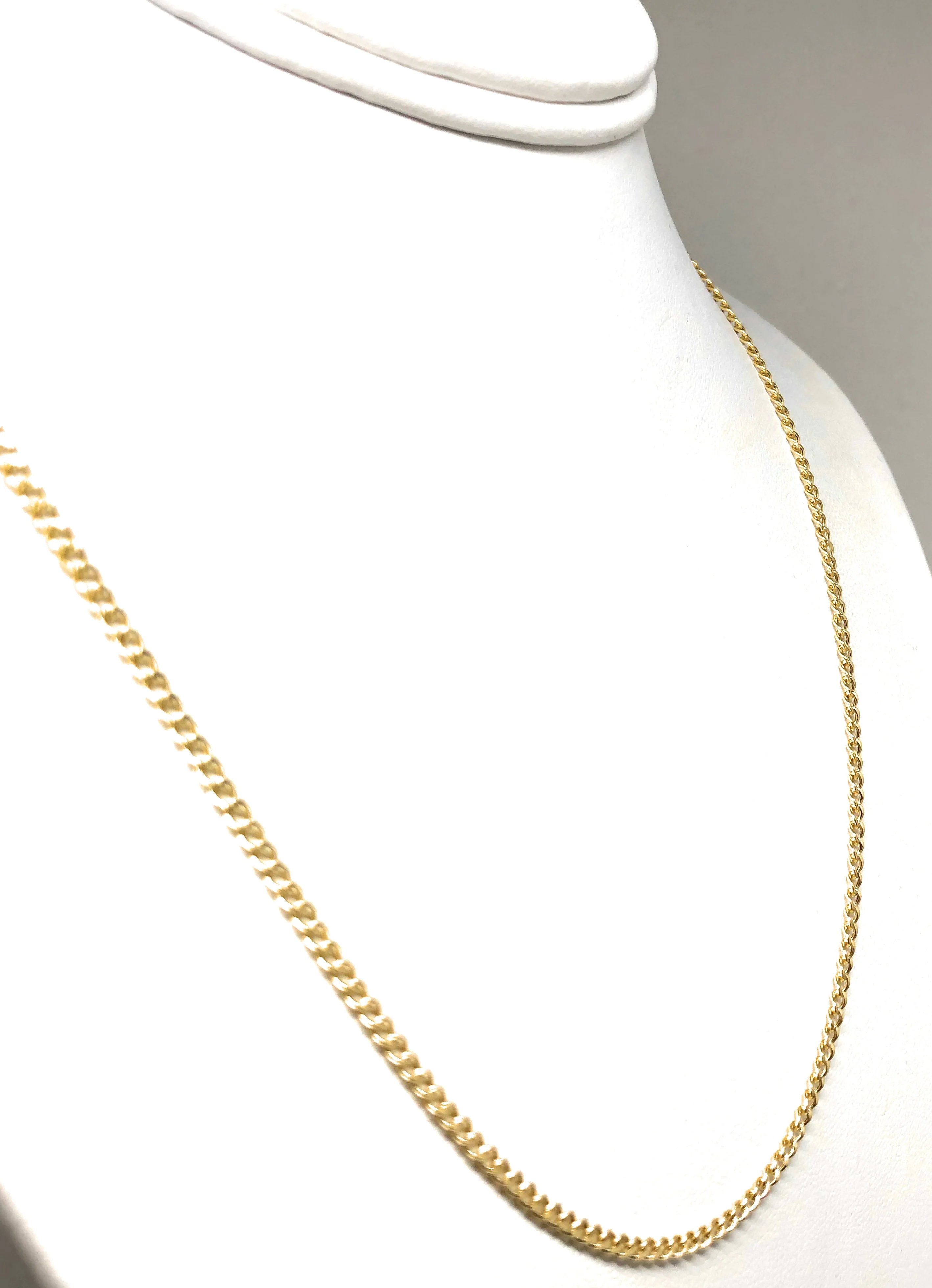 14k Solid Gold Cuban CURB Link Chain 18-24 inches 2.5mm (Semi-Hollow Style) - Image 5