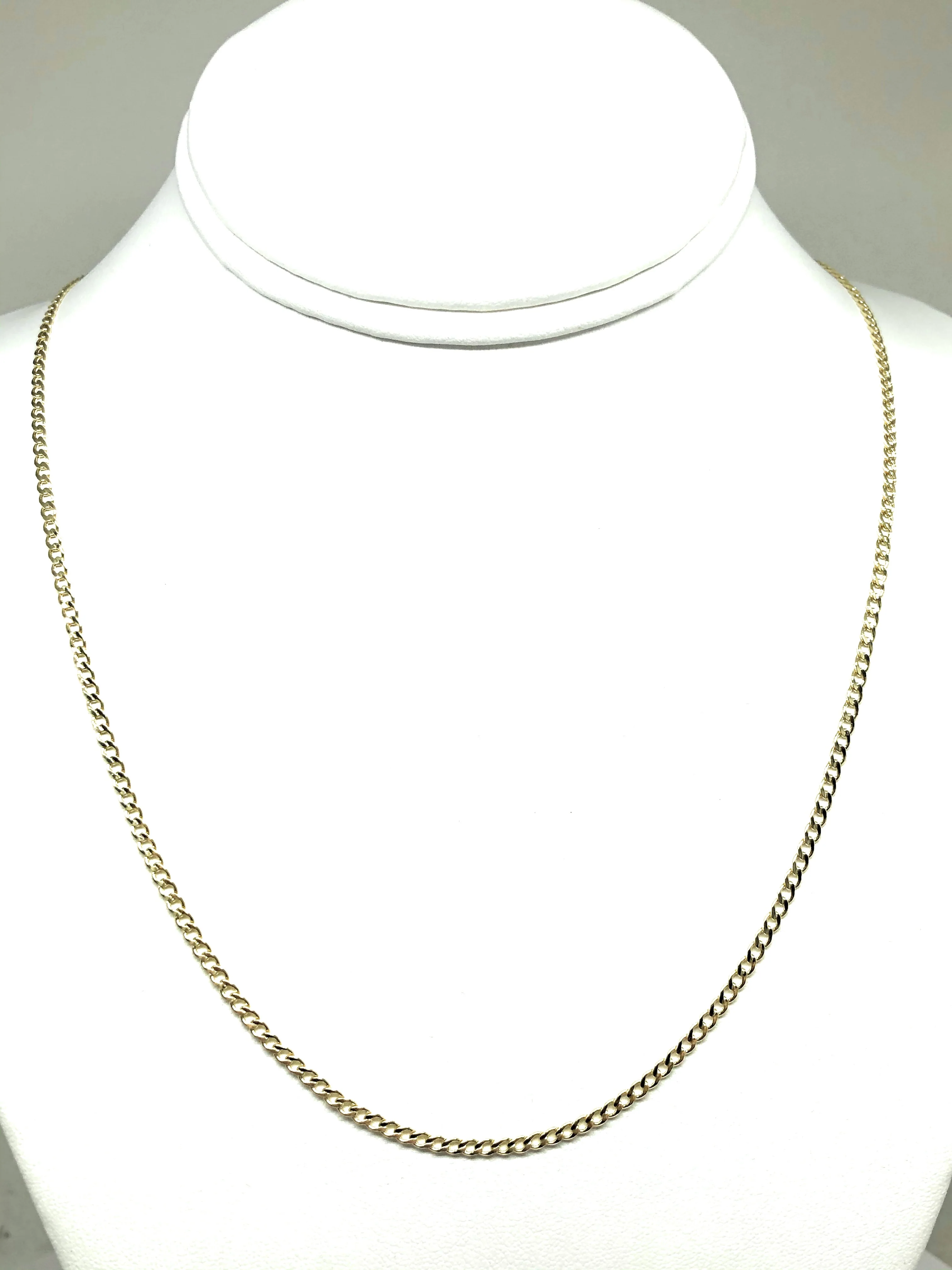 14k Solid Gold Cuban CURB Link Chain 18-24 inches 2.5mm (Semi-Hollow Style) - Image 7