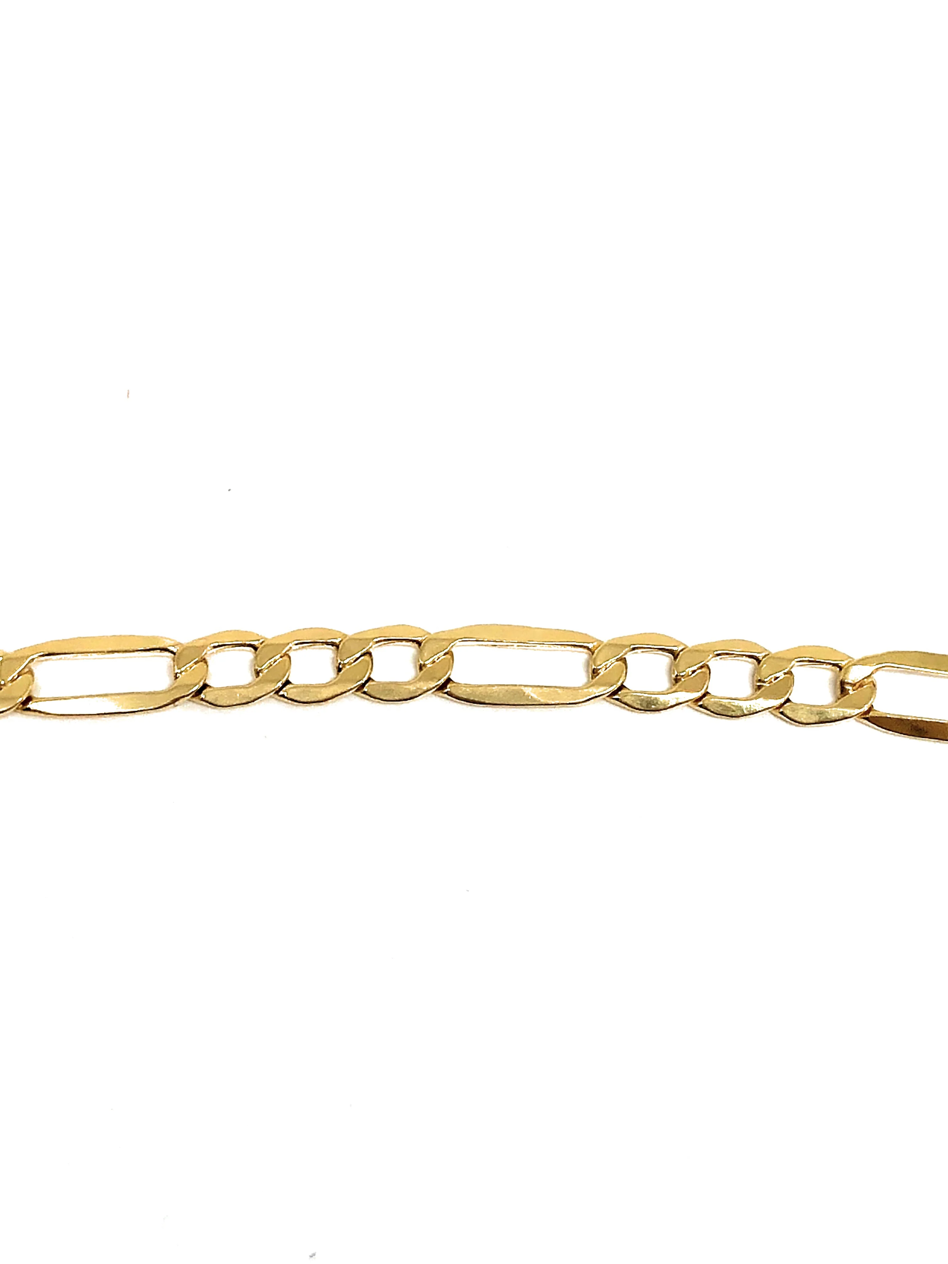 14k Solid Gold Figaro Chain 22-26 inches 4.5mm (Semi-Hollow Style) (7-9g) - Image 3