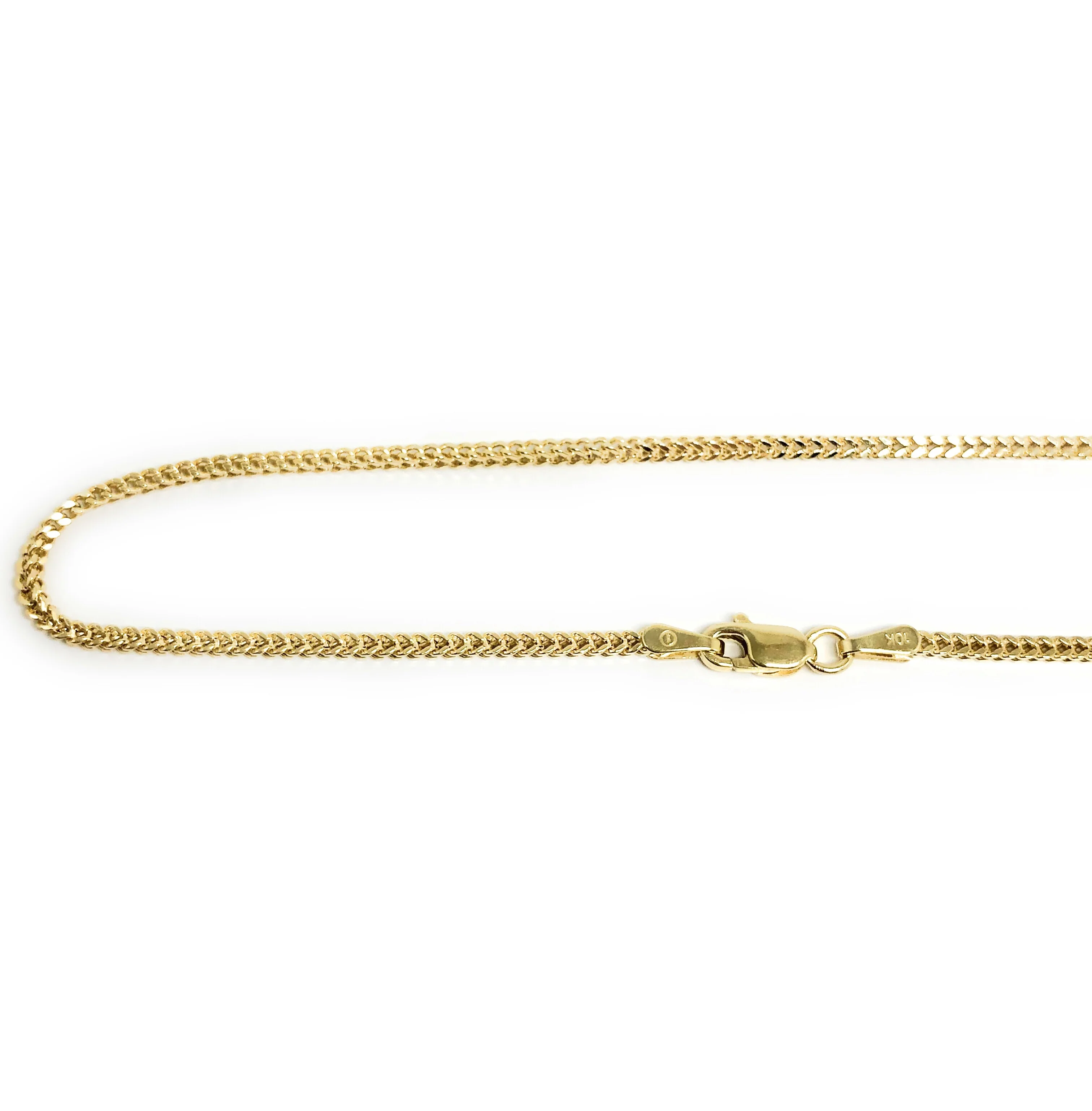 14k Solid Gold Franco Chain 20 - 24 inch 1.4-1.8mm (Semi-Hollow Style) - Image 3