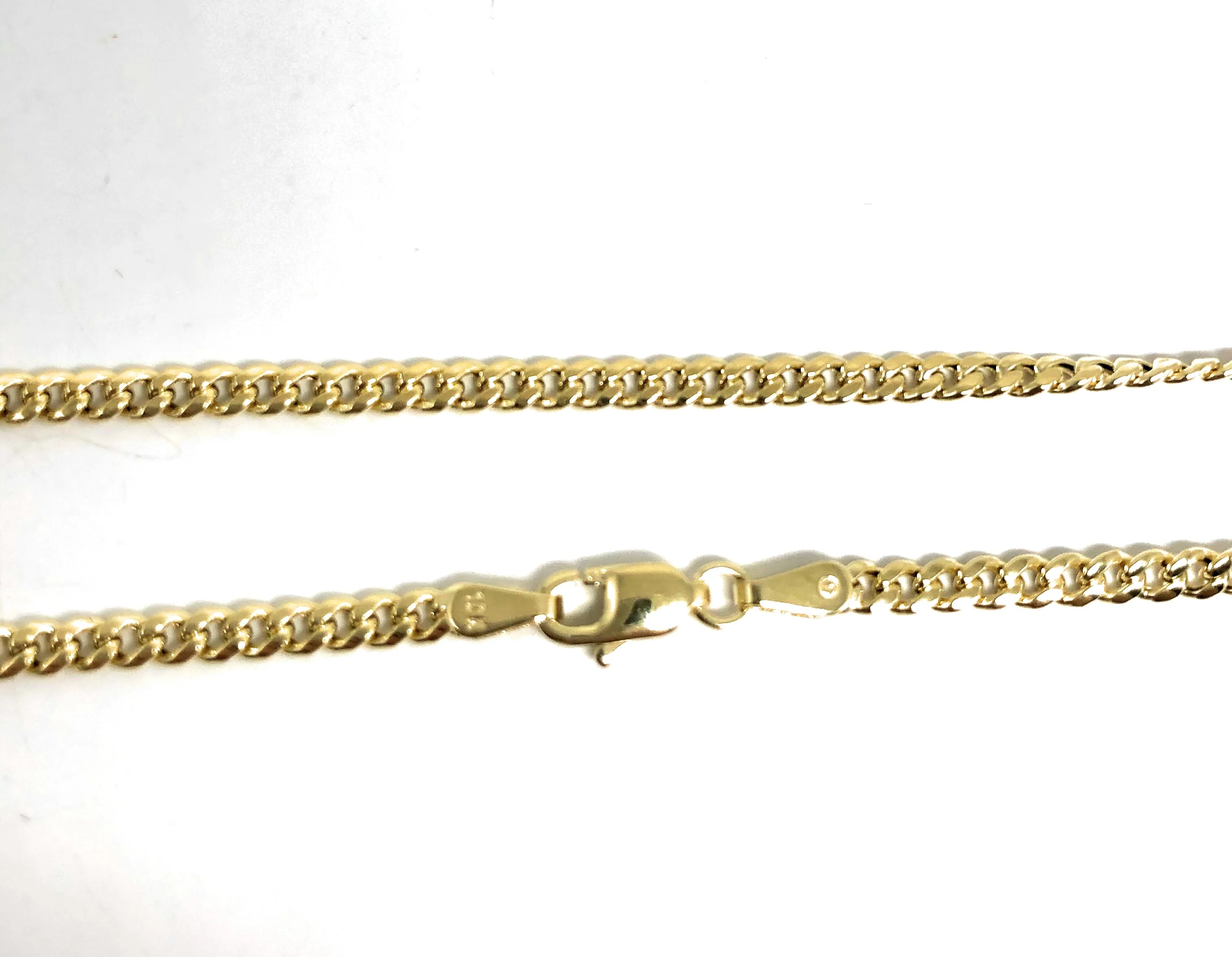 10k Solid Gold Miami Cuban Link Chain 18-26 inches 3mm (Semi-Hollow Style) - Image 3