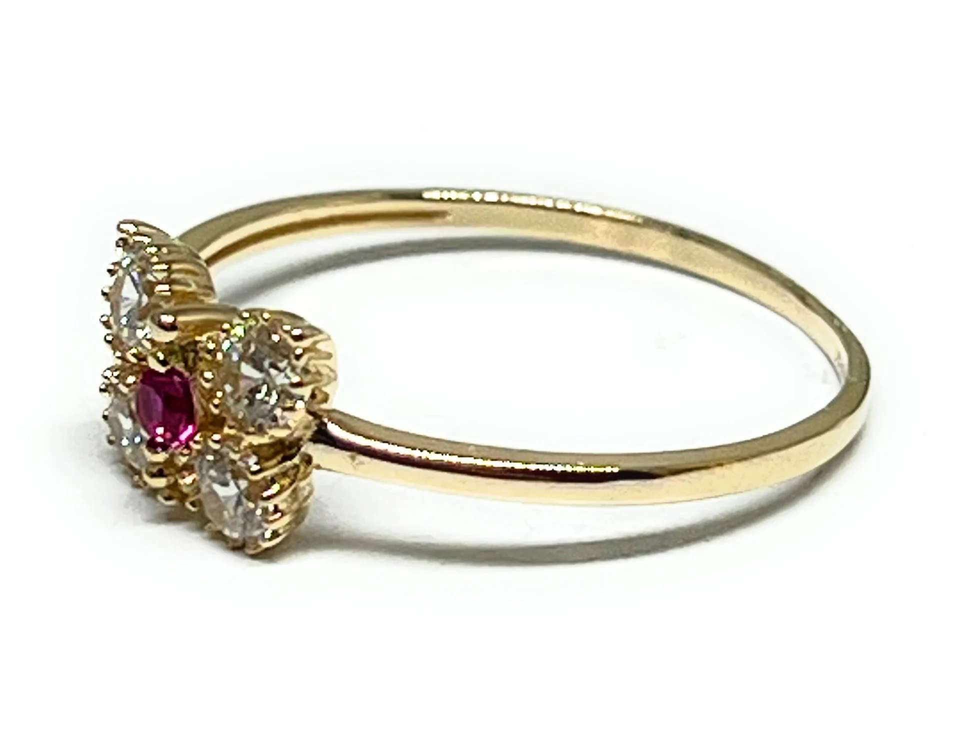 14k Solid Gold Small Dainty BUTTERFLY CZ Ring (FC 296) - Image 2