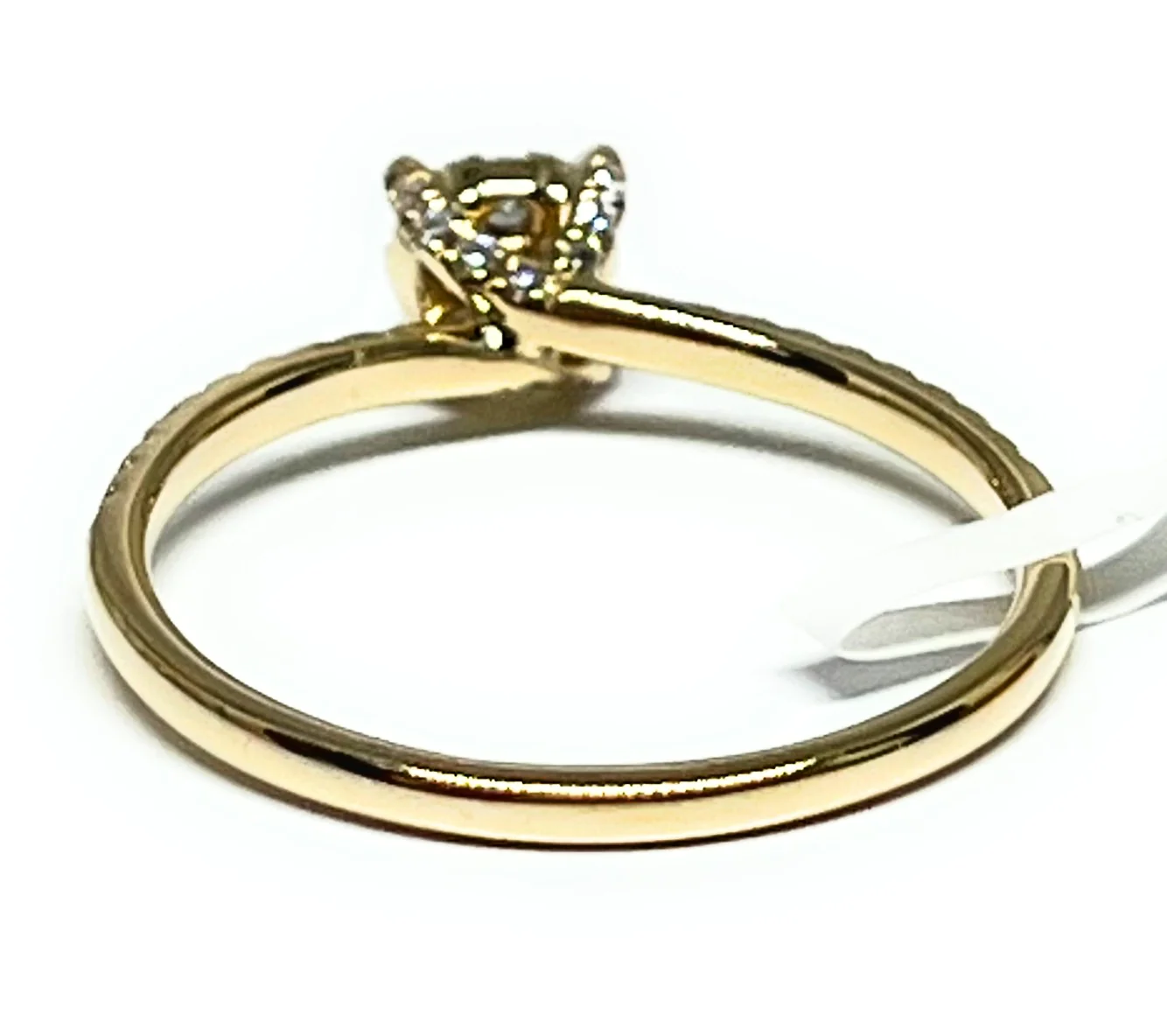 14k Solid Gold Squared Round Brilliant Cut Diamond Ring 0.35ct (FCD 04) - Image 3