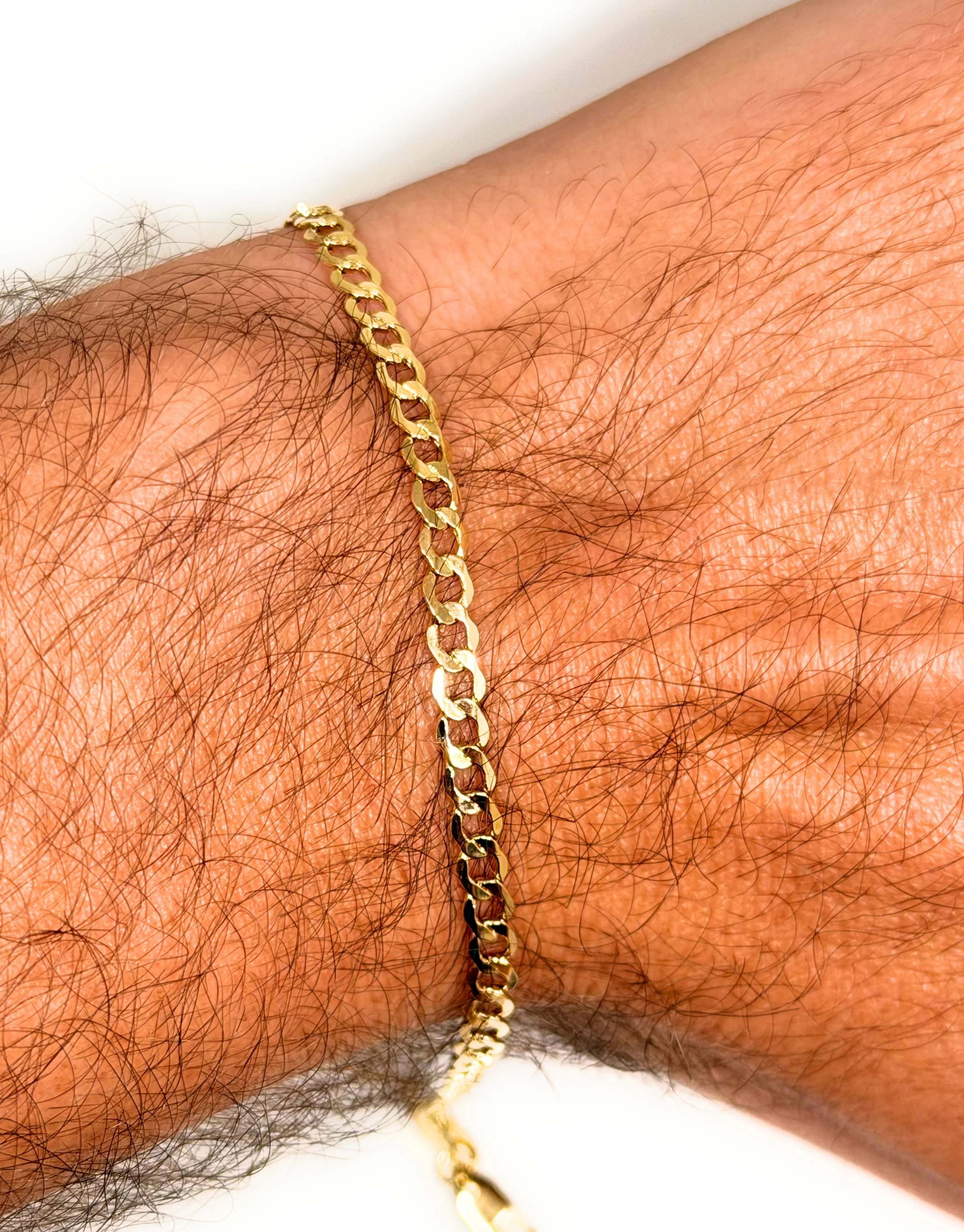 10k Solid Gold Yellow Cuban CURB Link Brracelet 7-8 inch 3.5mm Width - Image 12