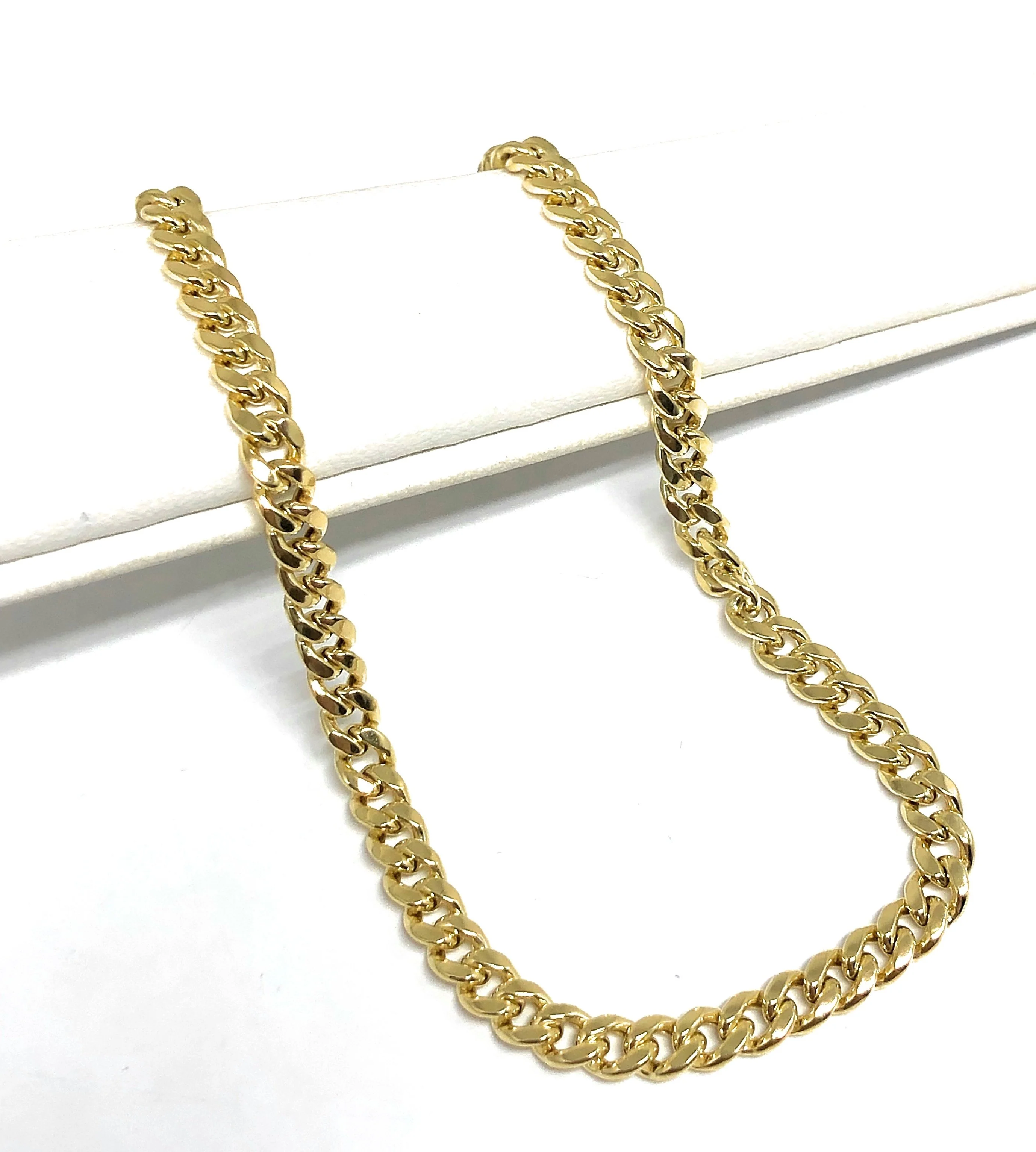 14k Solid Gold Yellow Miami Cuban Link Brracelet/Anklet 8-10 inch 4.5mm Width - Image 2