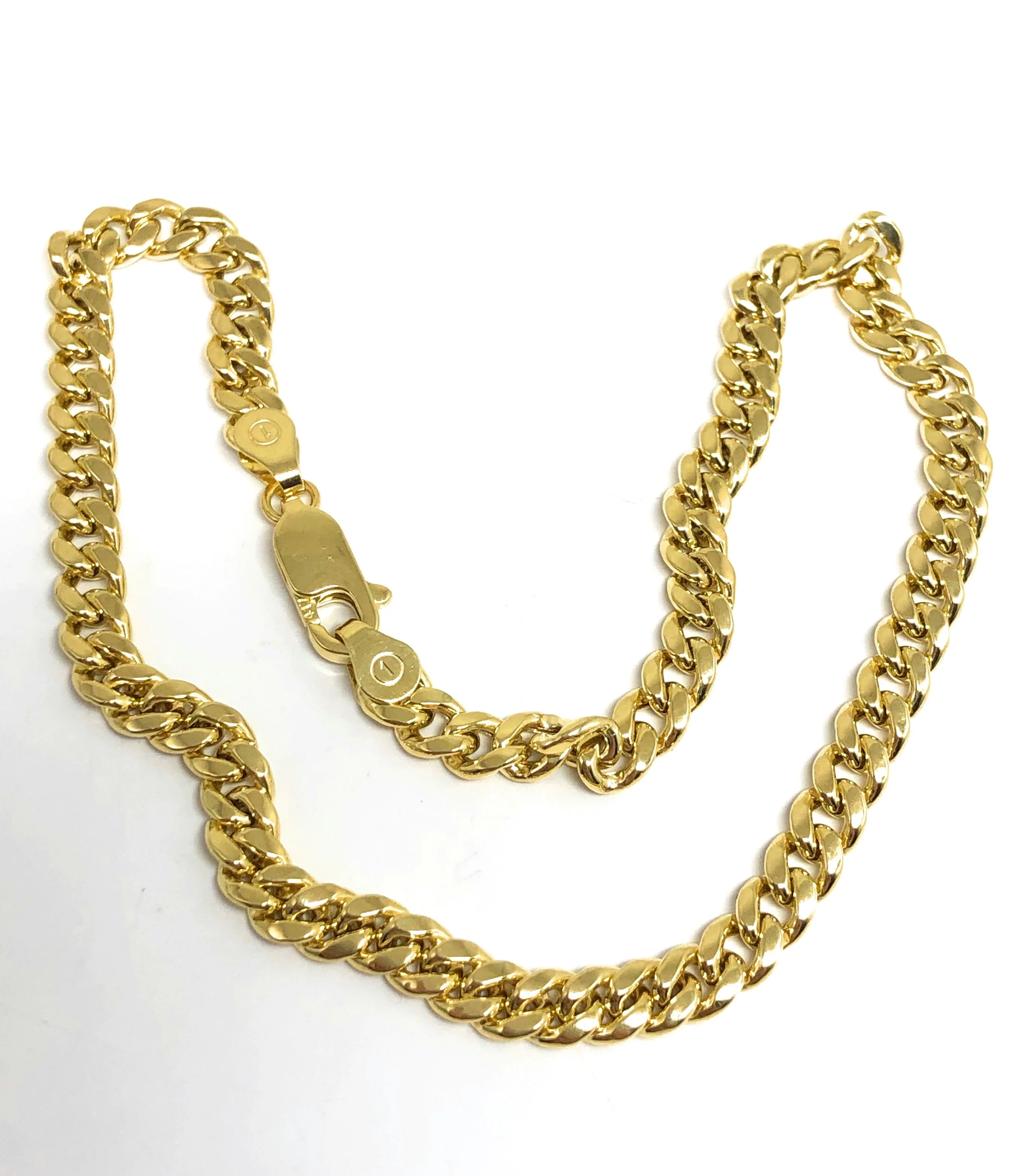 14k Solid Gold Yellow Miami Cuban Link Brracelet/Anklet 8-10 inch 4.5mm Width - Image 3