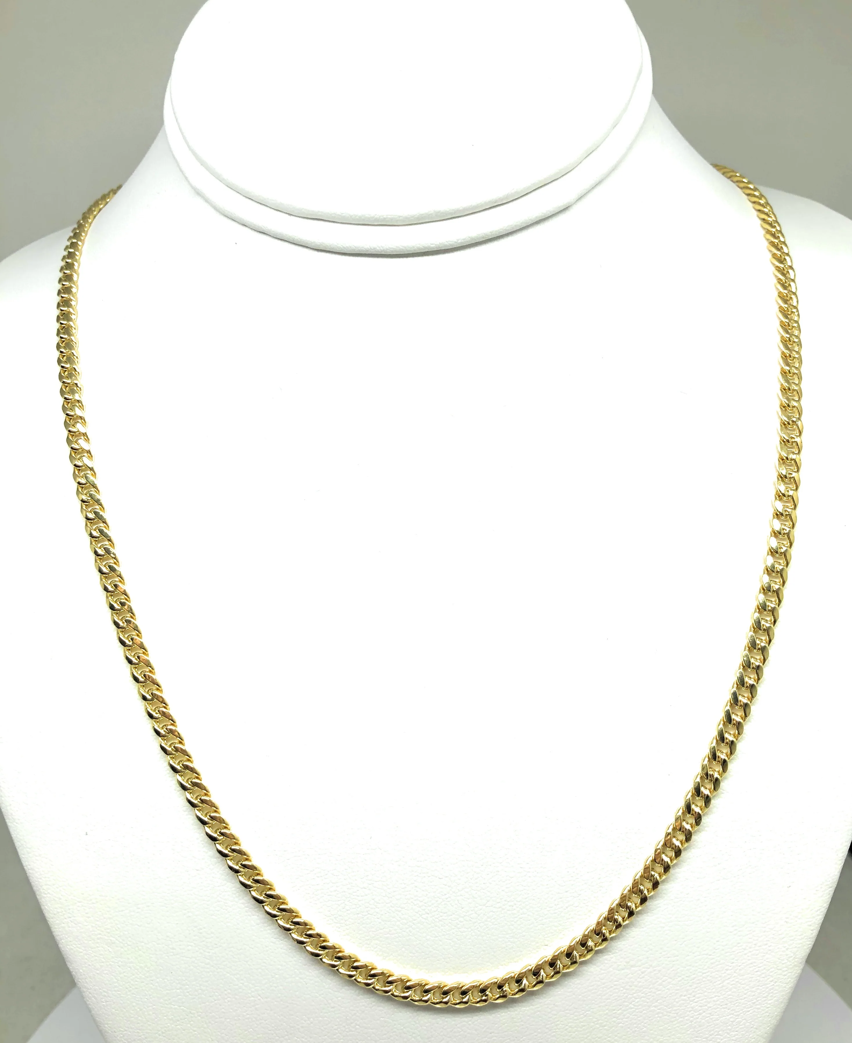 14k Solid Gold Yellow MIAMI Cuban Link Chain 18-24 inches 4.5mm Width (7-9g) (Semi-Hollow Style) - Image 3