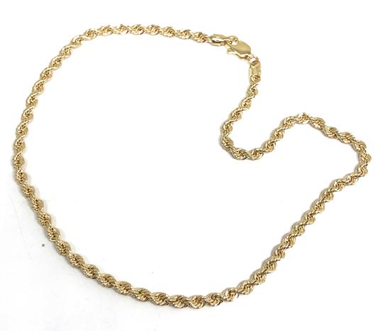 14k Solid Gold Yellow Rope Brracelet 8-9 inch 2.9mm Width (SEMI-HOLLOW STYLE) - Image 3