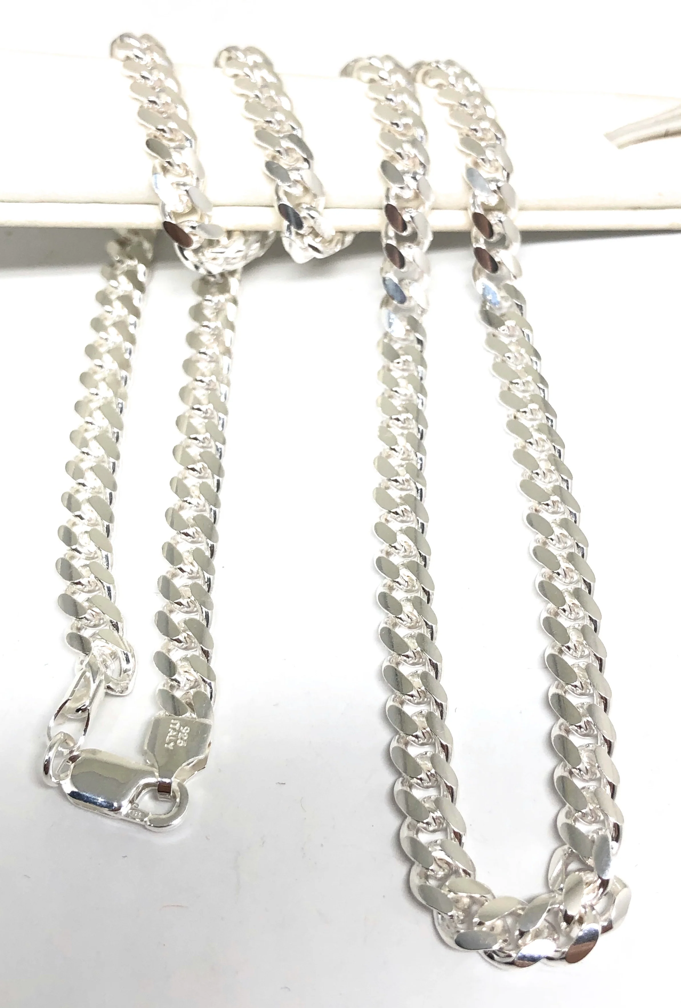 .925 Silver Classic Miami Cuban Link Chain 24,26,30 inch 6.3mm