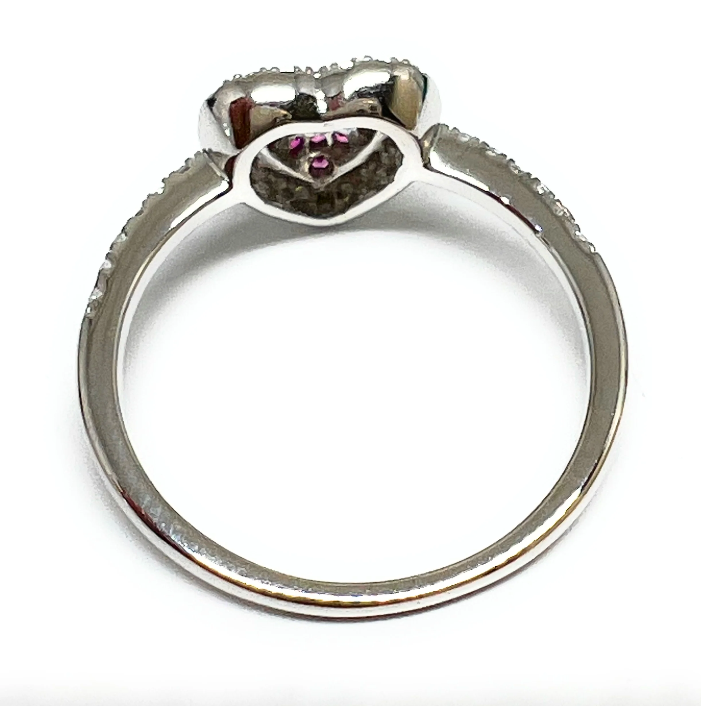 .925 Silver Classic Red Heart CZ Ring - Image 3