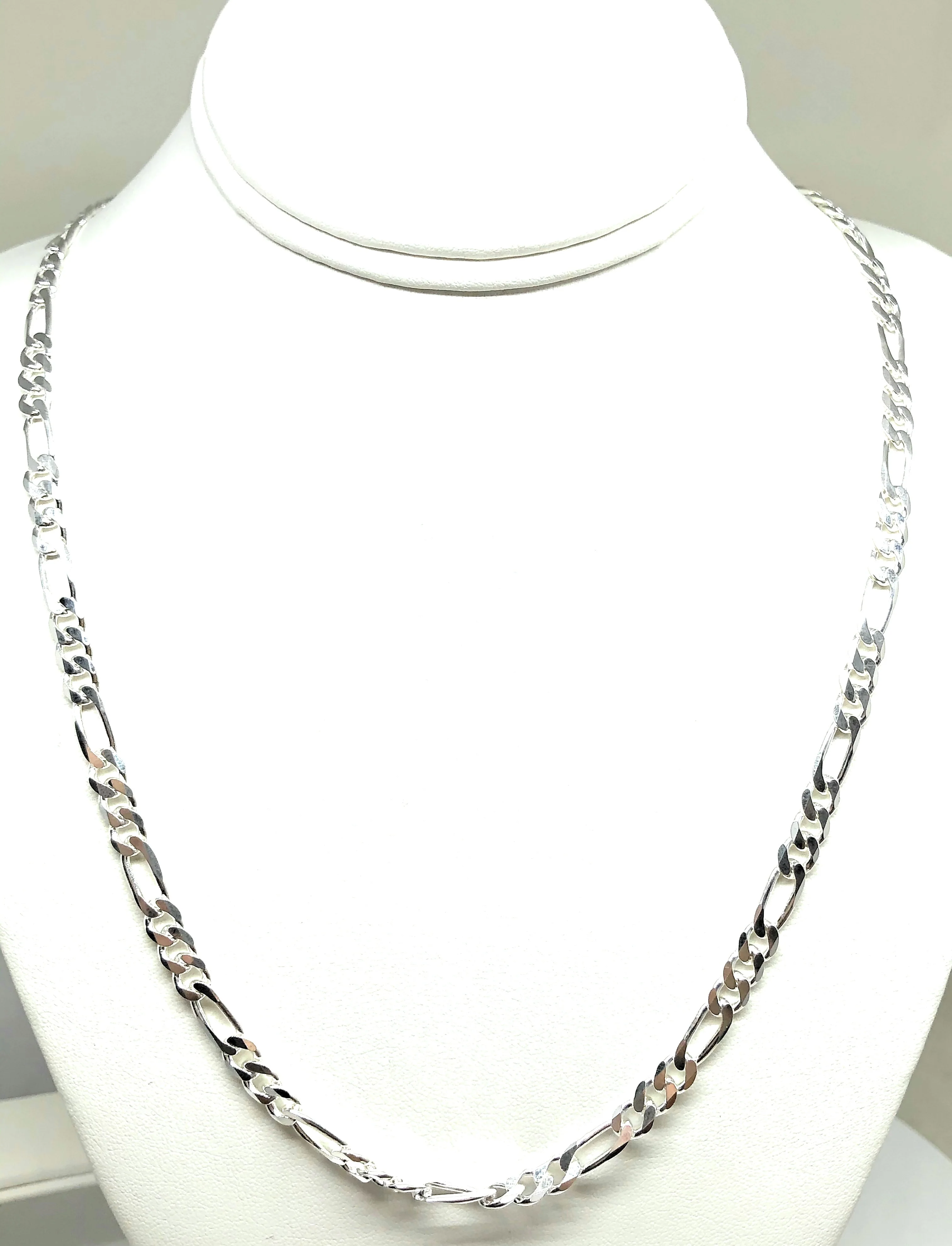 .925 Silver Figaro Chain 18-26 inch 5.5mm - Image 4