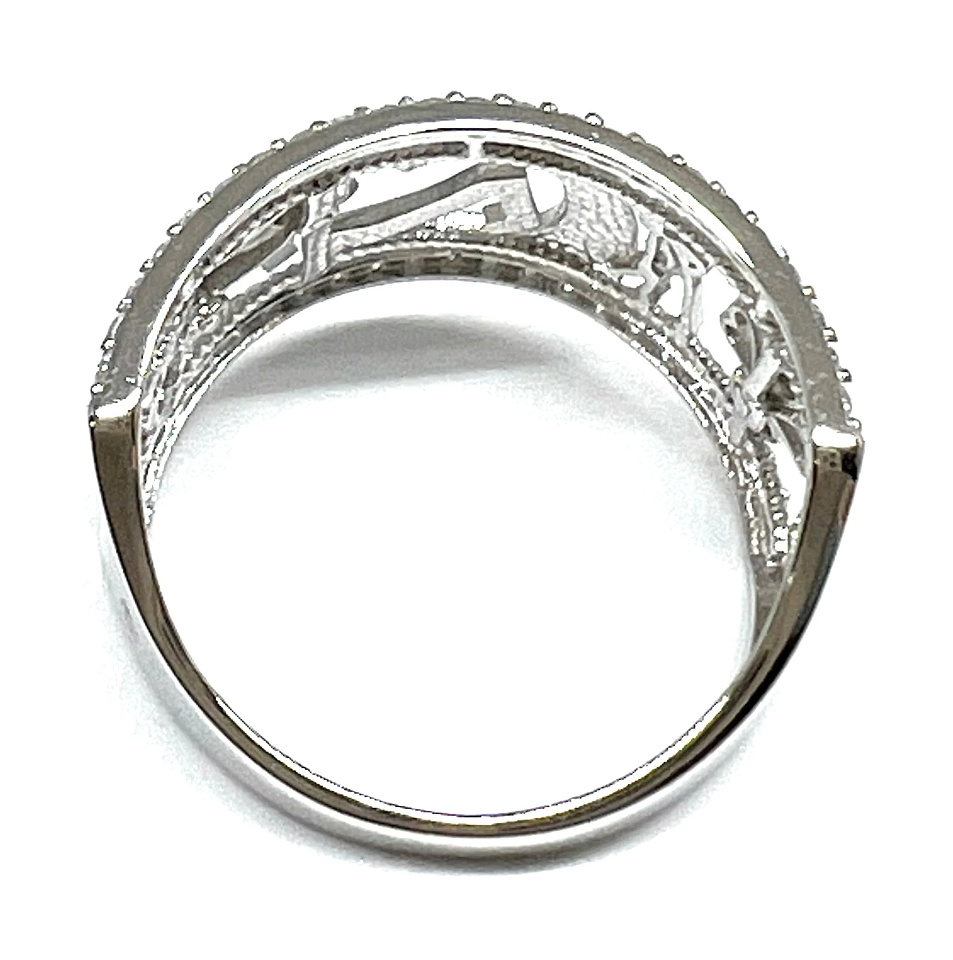 .925 Silver Lucky Symbols CZ Ring - Image 4
