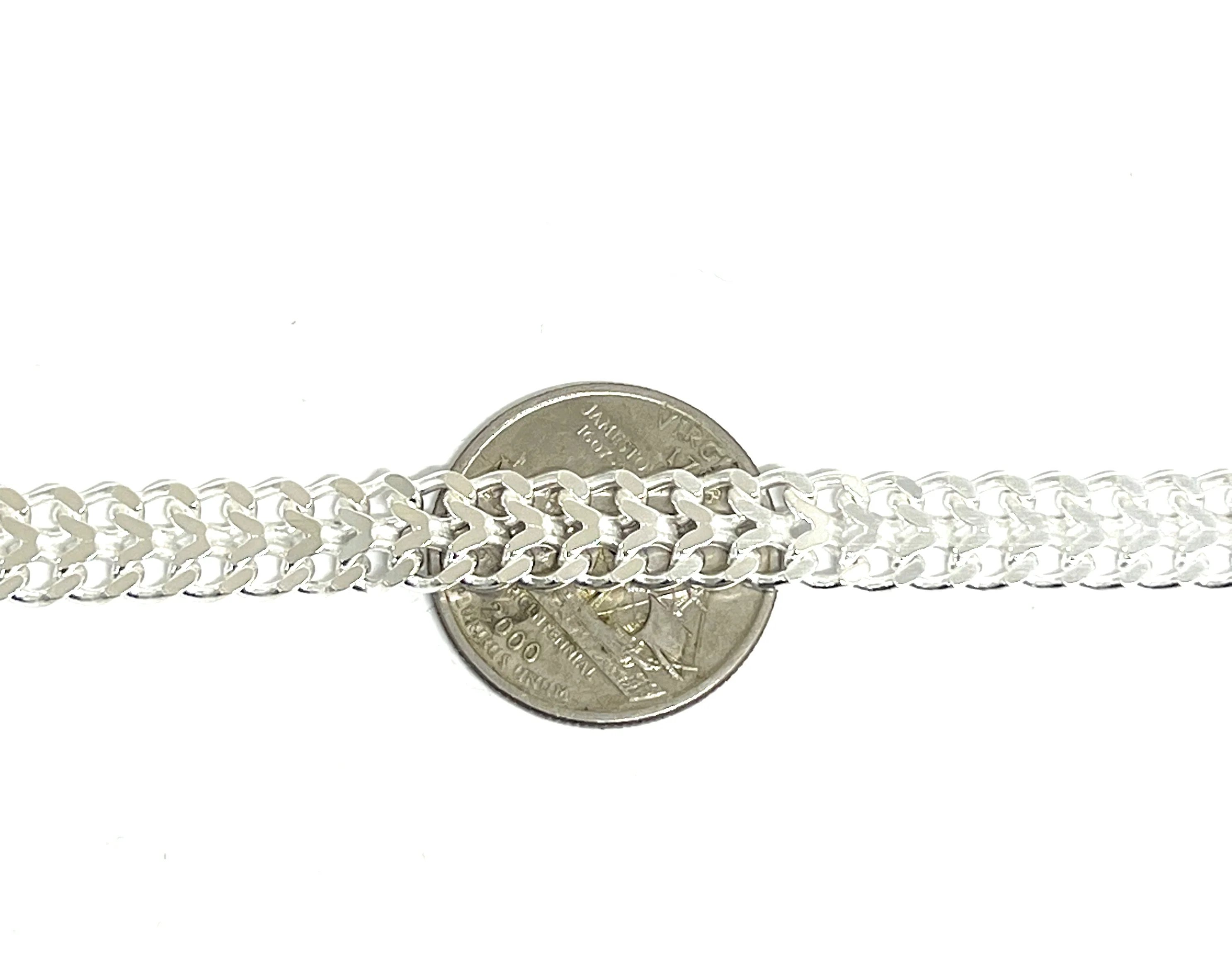 .925 Silver PETATILLO LINK 8-8.5 inch 8.2mm width Braccelet - Image 3