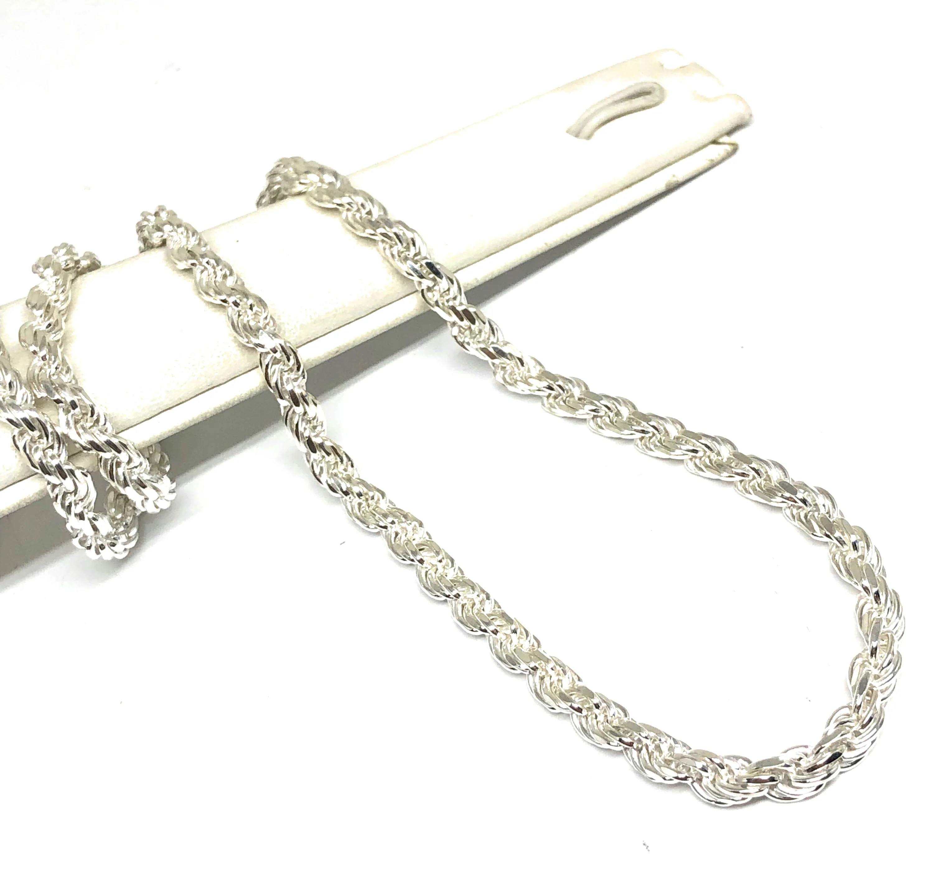 .925 Silver Rope Chain 24-26 inch 5mm Width - Image 2