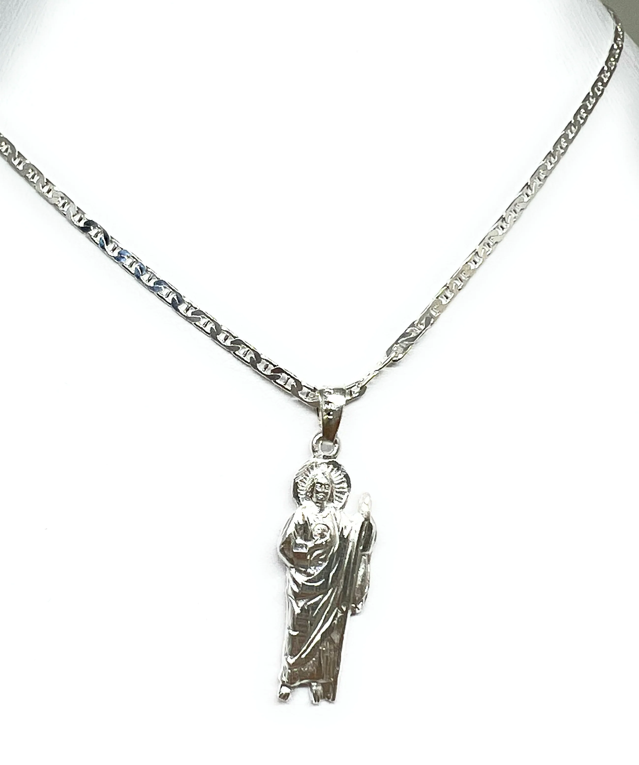 .925 Silver Saan Judas Pendant Necklace with Chain Options (SM) - Image 3