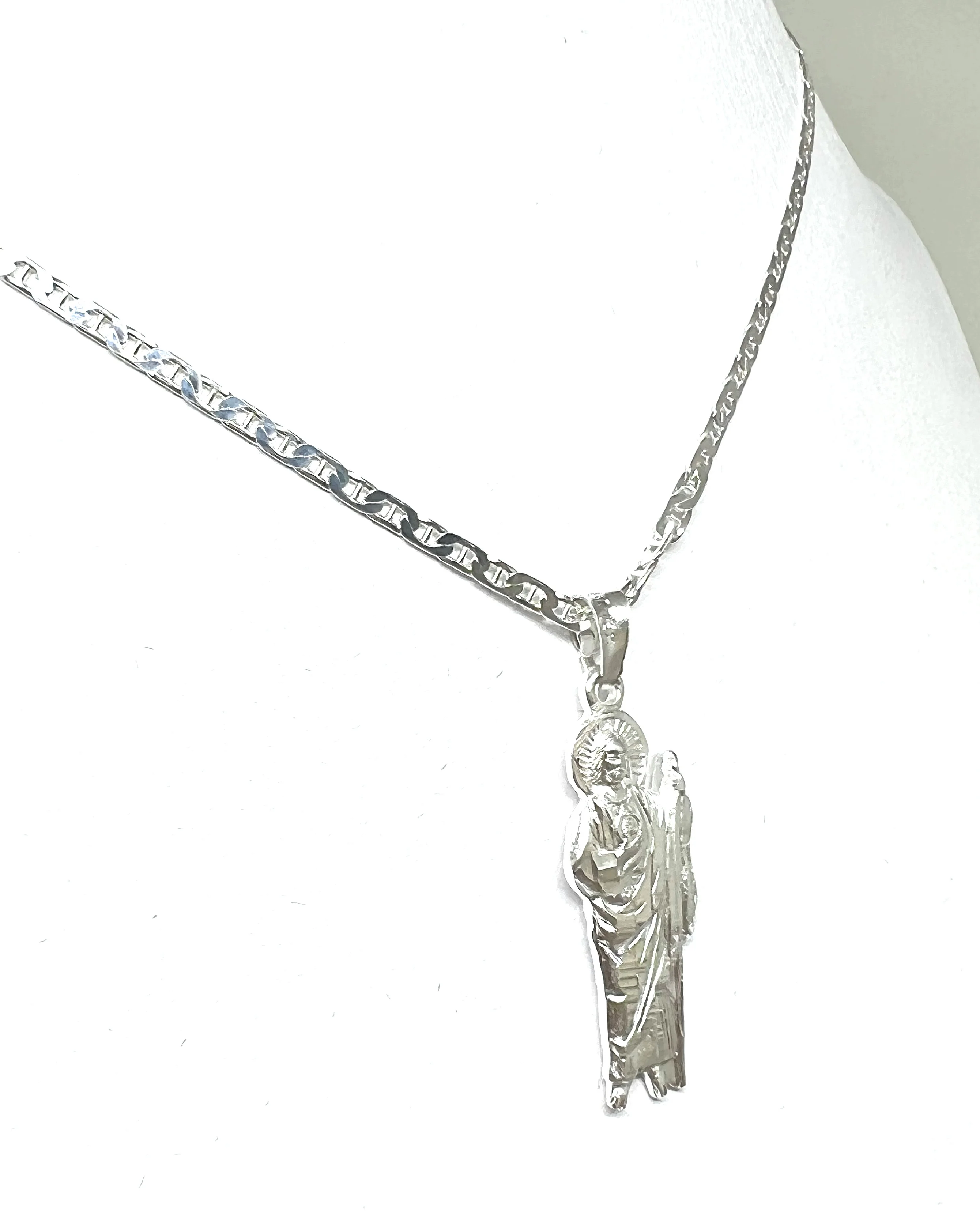 .925 Silver Saan Judas Pendant Necklace with Chain Options (SM) - Image 6