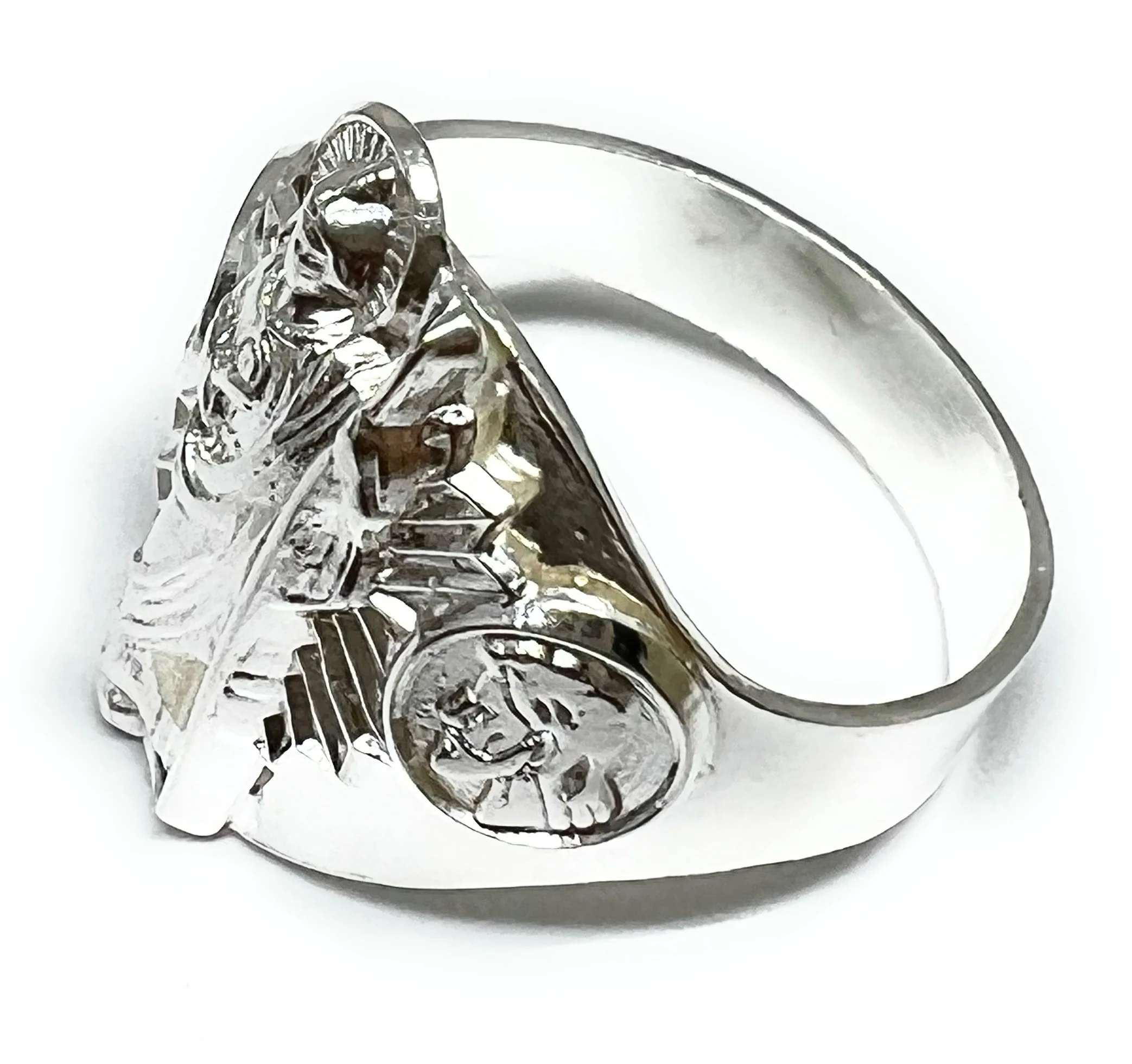 .925 Silver Saan Judas Saaint Jude Ring - Image 2
