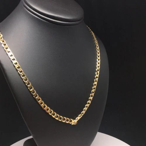 Gold Plated 26" 5mm Cuban Link Chain / Cadena Cuban Link 26" Oro Laminado 5mm - Image 3