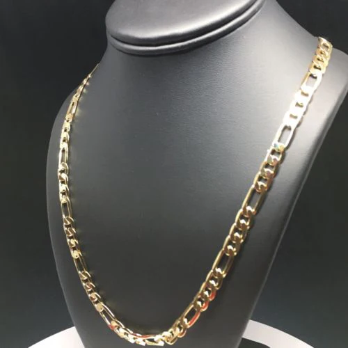 Gold Plated 26" Figaro Chain 7mm / Cadena Figaro 26" Oro Laminado 7mm - Image 3