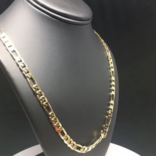 Gold Plated 26" Figaro Chain 7mm / Cadena Figaro 26" Oro Laminado 7mm - Image 5