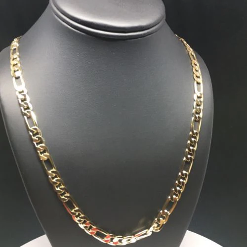 Gold Plated 26" Figaro Chain 7mm / Cadena Figaro 26" Oro Laminado 7mm - Image 7