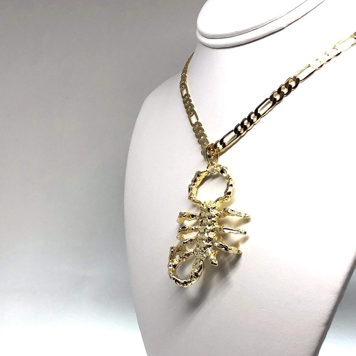 Gold Plated Big Scorpion Pendant Necklace 26" Alacran Grande Oro Laminado Cadena 26" - Image 4