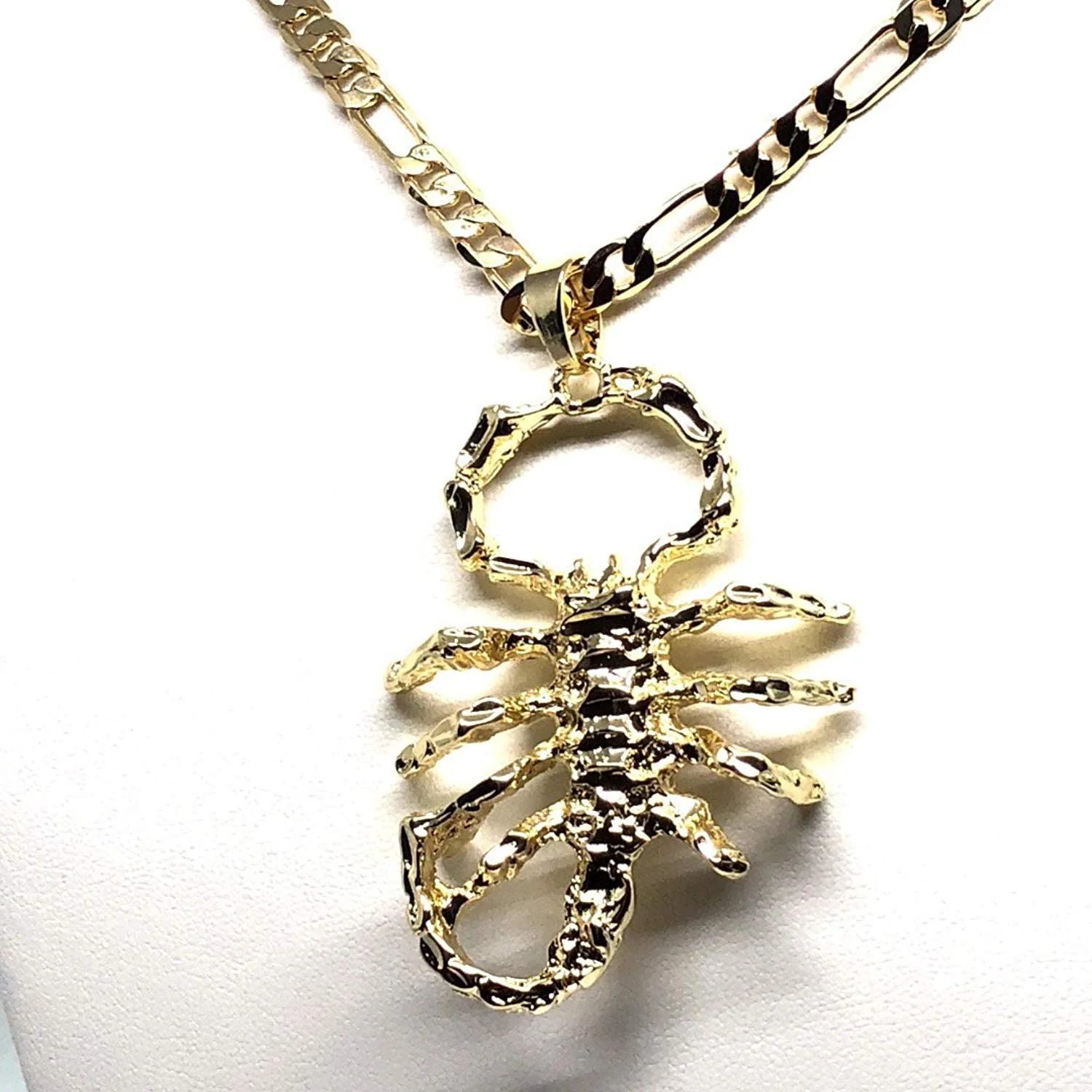 Gold Plated Big Scorpion Pendant Necklace 26" Alacran Grande Oro Laminado Cadena 26" - Image 5