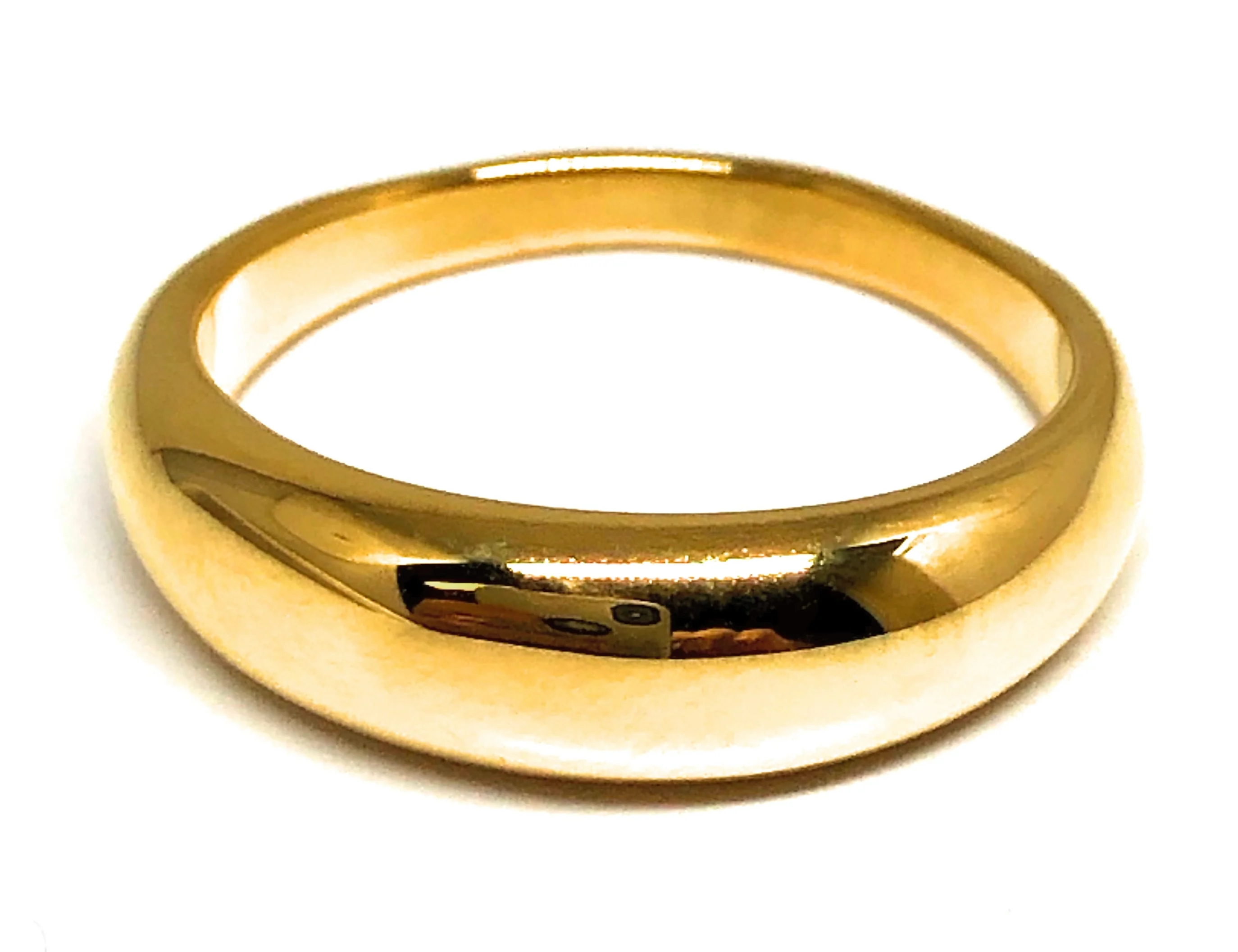 Gold Plated Classic Band Ring Anillo