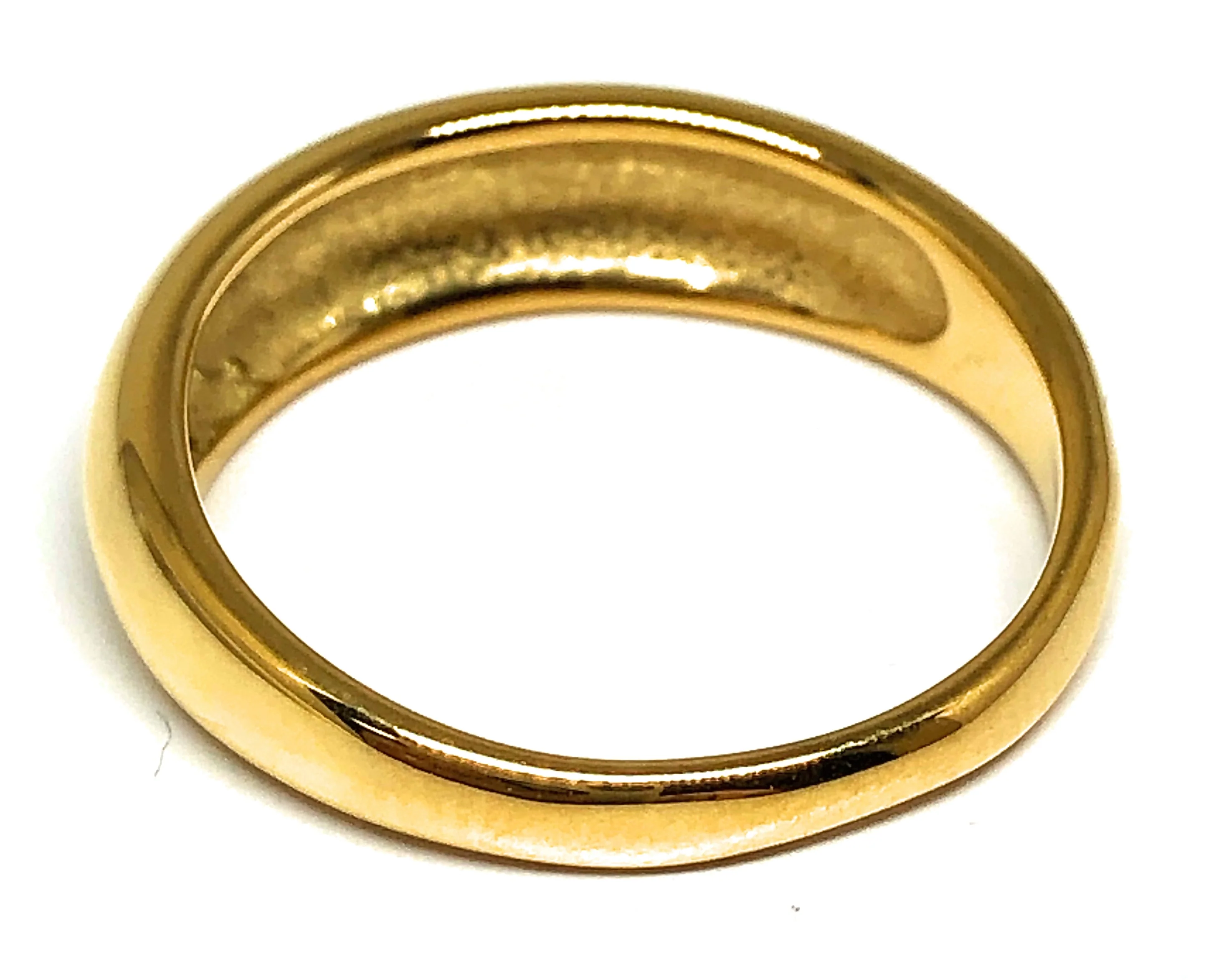 Gold Plated Classic Band Ring Anillo - Image 3