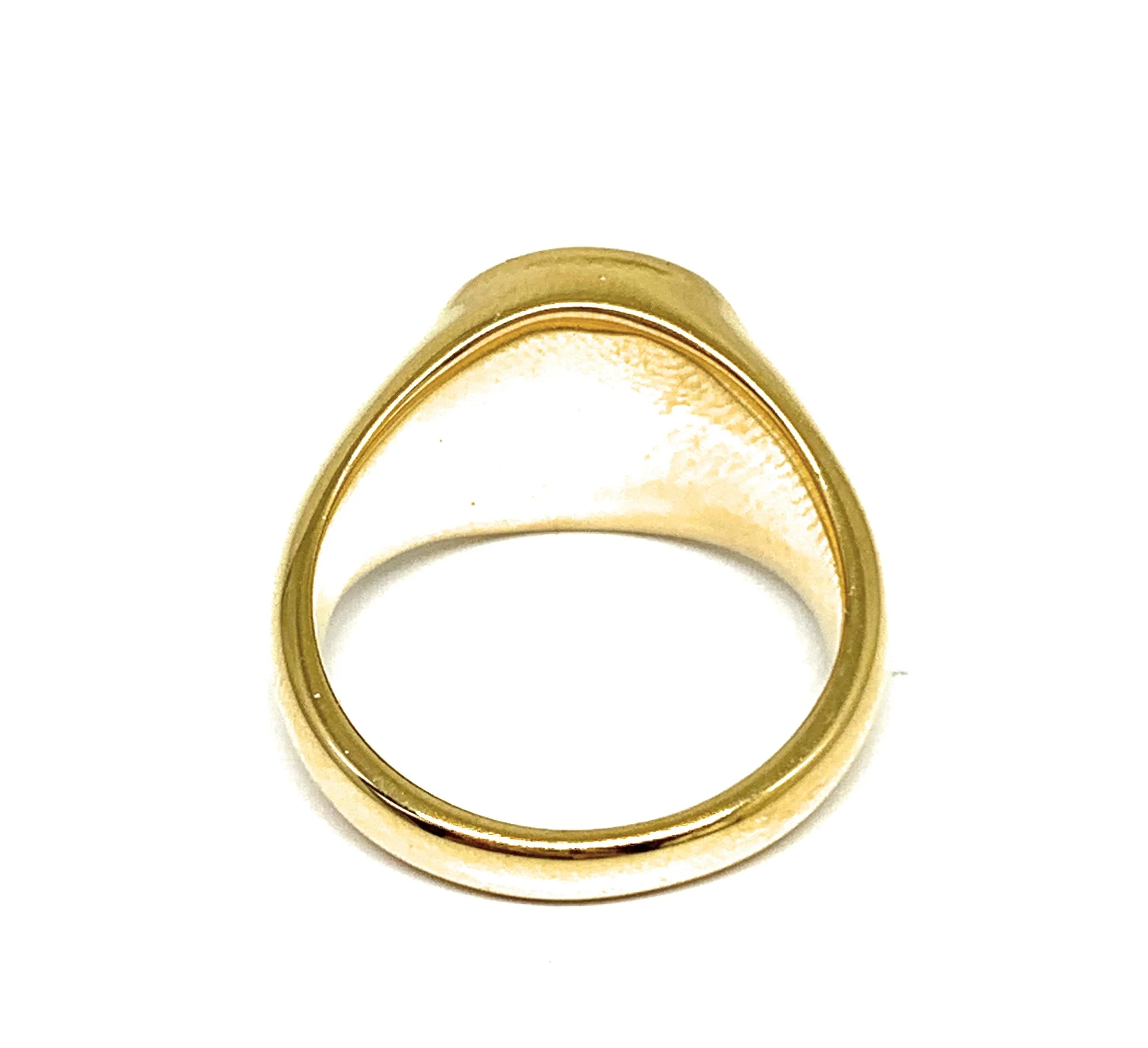 Gold Plated Classic Signet Angel Ring Anillo - Image 3