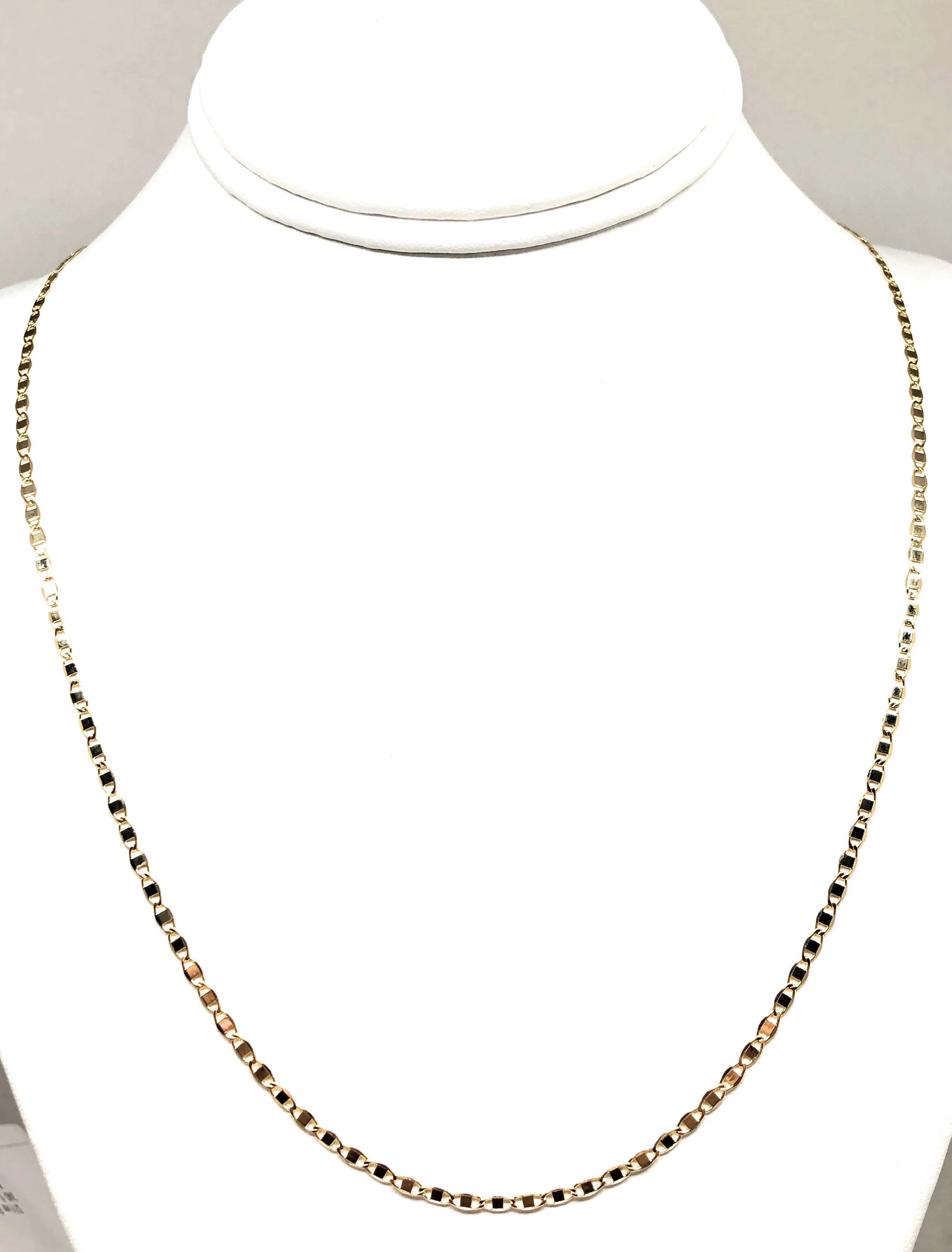 Gold Plated Classic Yellow Valentina Chain 20,24 inch 2.5mm Wdith - Image 3