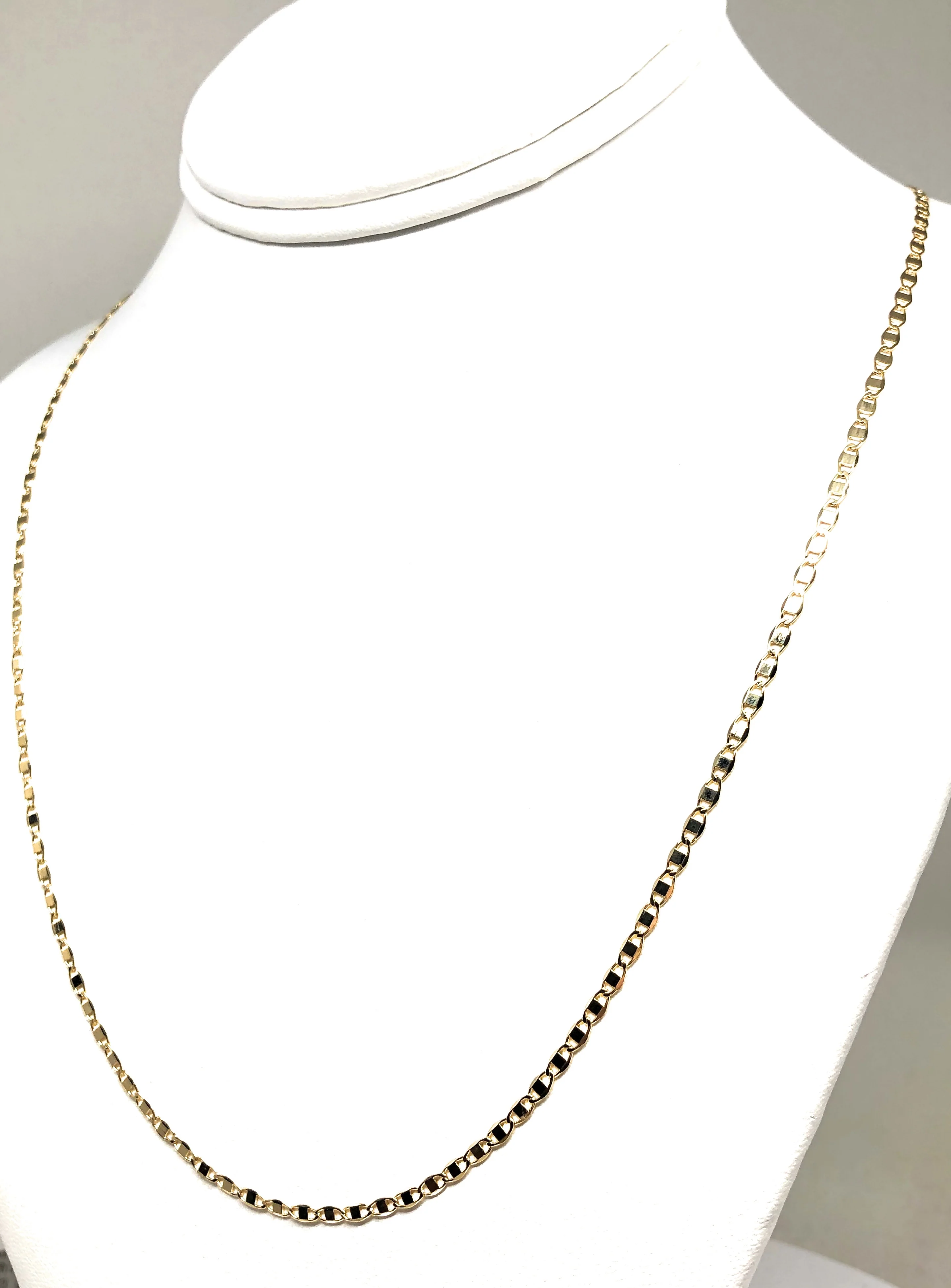 Gold Plated Classic Yellow Valentina Chain 20,24 inch 2.5mm Wdith - Image 4