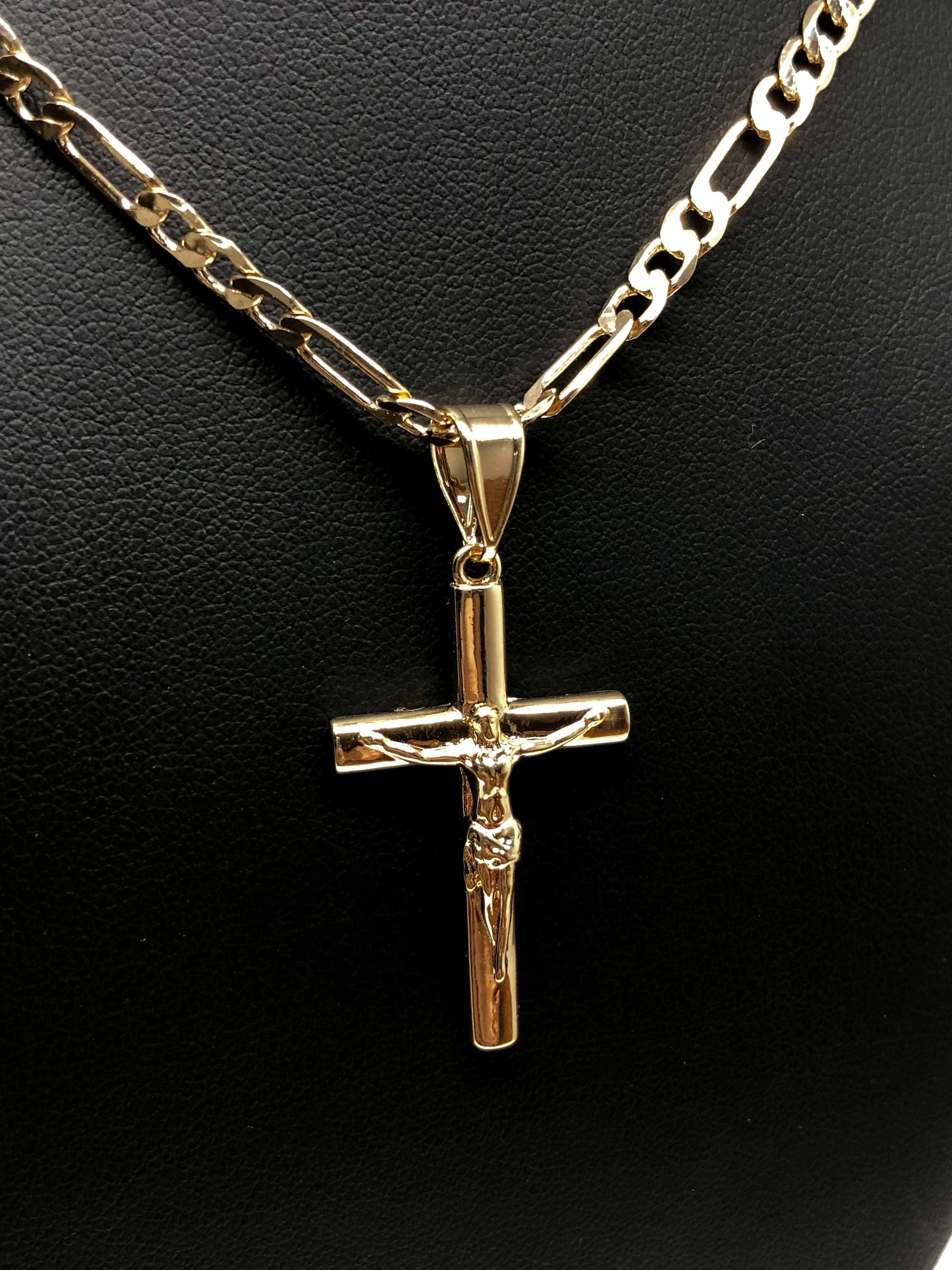 Gold Plated Cross Jesus Crucifix 24" Chain / Jesus Cruz Crucifijo Cadena Oro Lamindo 24” - Image 11