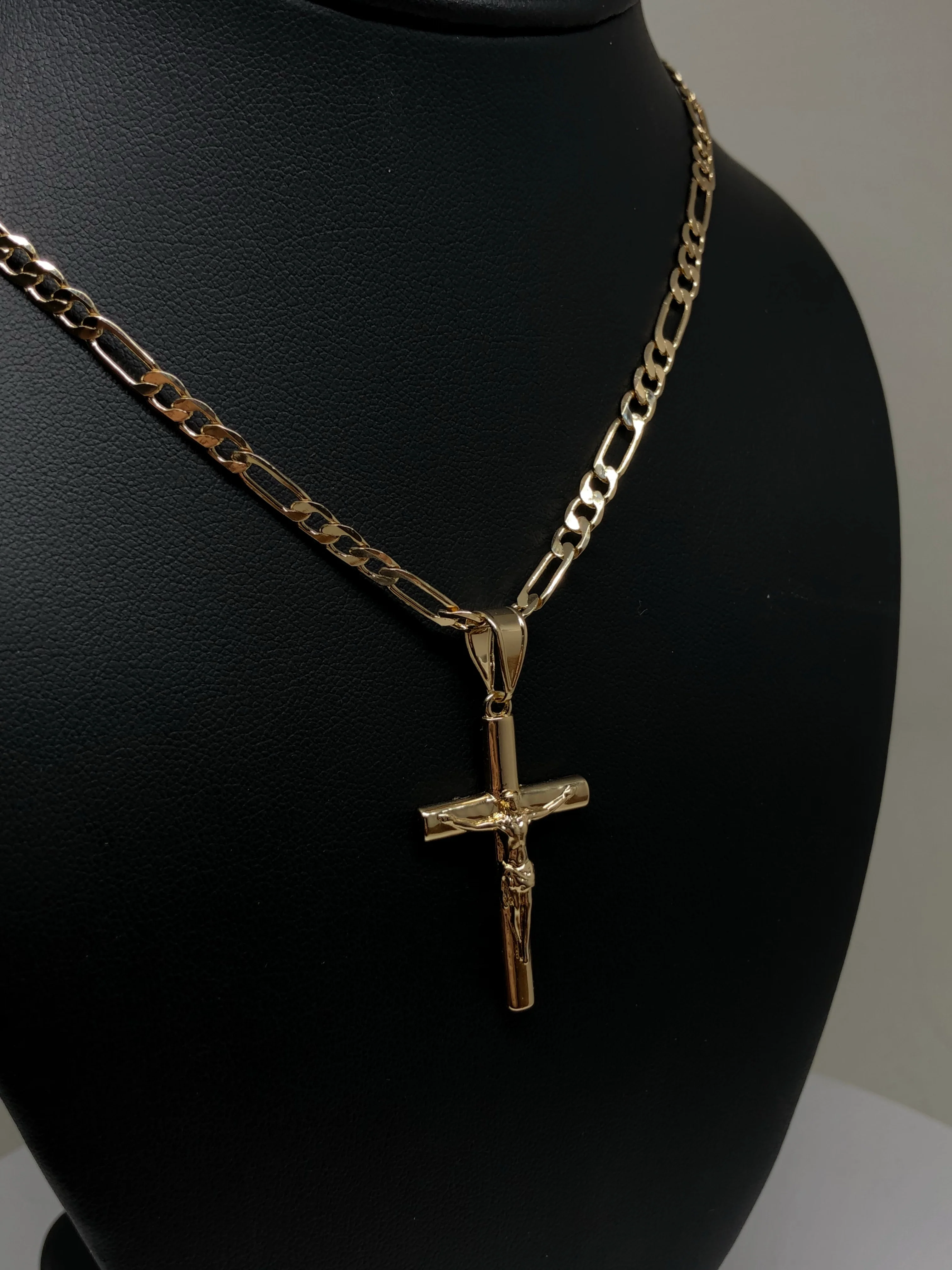 Gold Plated Cross Jesus Crucifix 24" Chain / Jesus Cruz Crucifijo Cadena Oro Lamindo 24” - Image 12