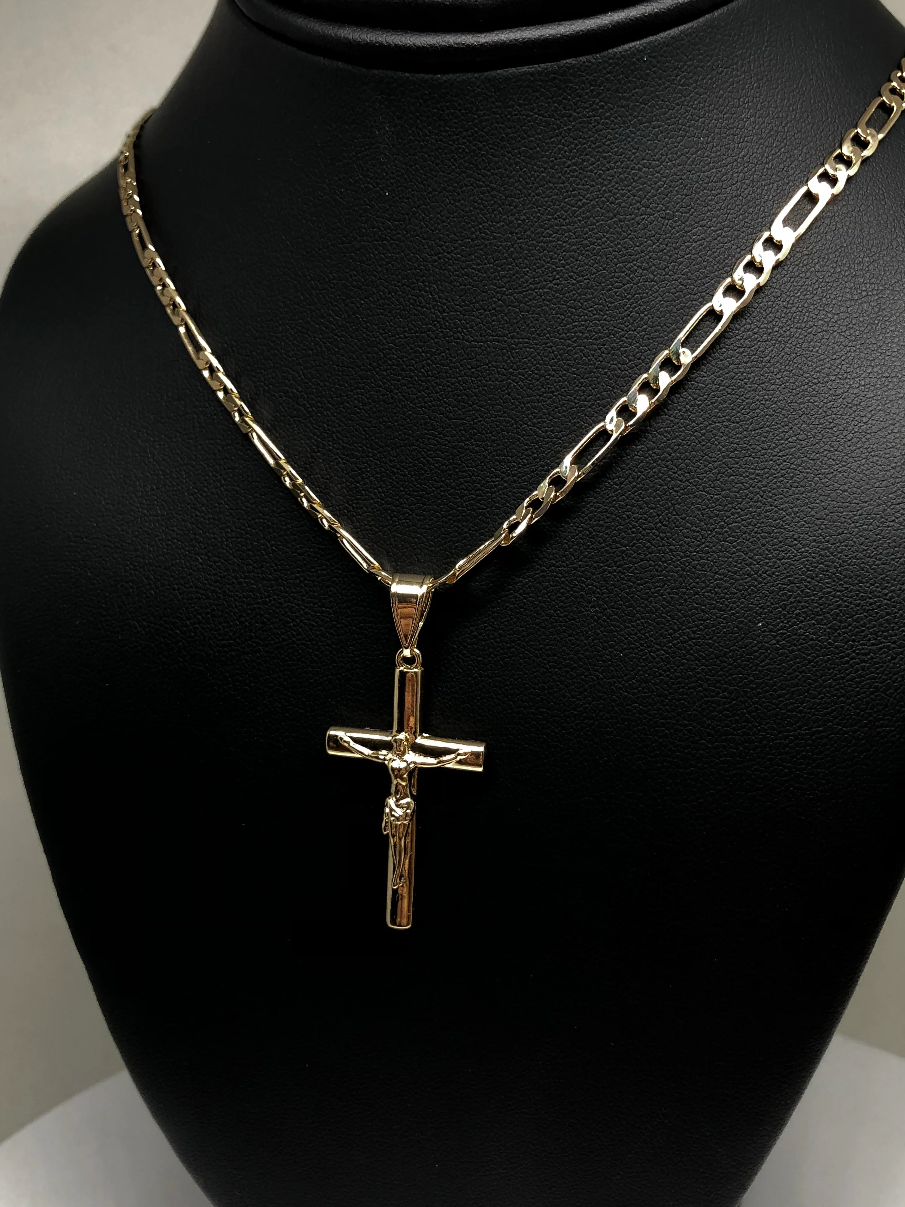 Gold Plated Cross Jesus Crucifix 24" Chain / Jesus Cruz Crucifijo Cadena Oro Lamindo 24” - Image 6