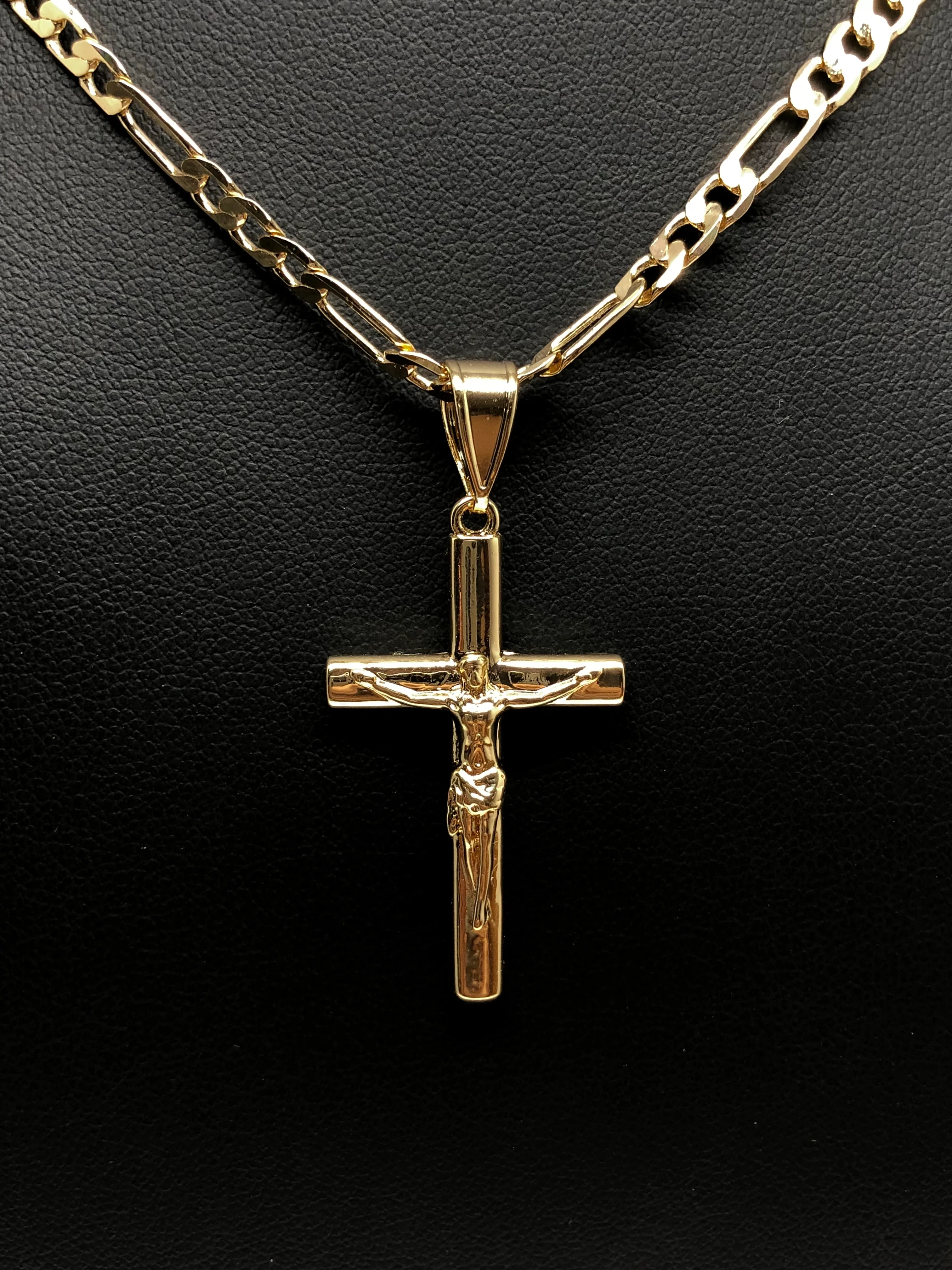 Gold Plated Cross Jesus Crucifix 24" Chain / Jesus Cruz Crucifijo Cadena Oro Lamindo 24” - Image 7
