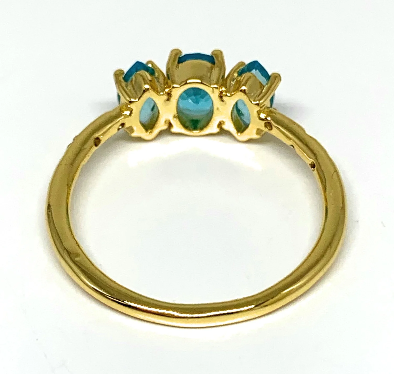 Gold Plated Dainty CZ Band Ring Anillo - Image 2