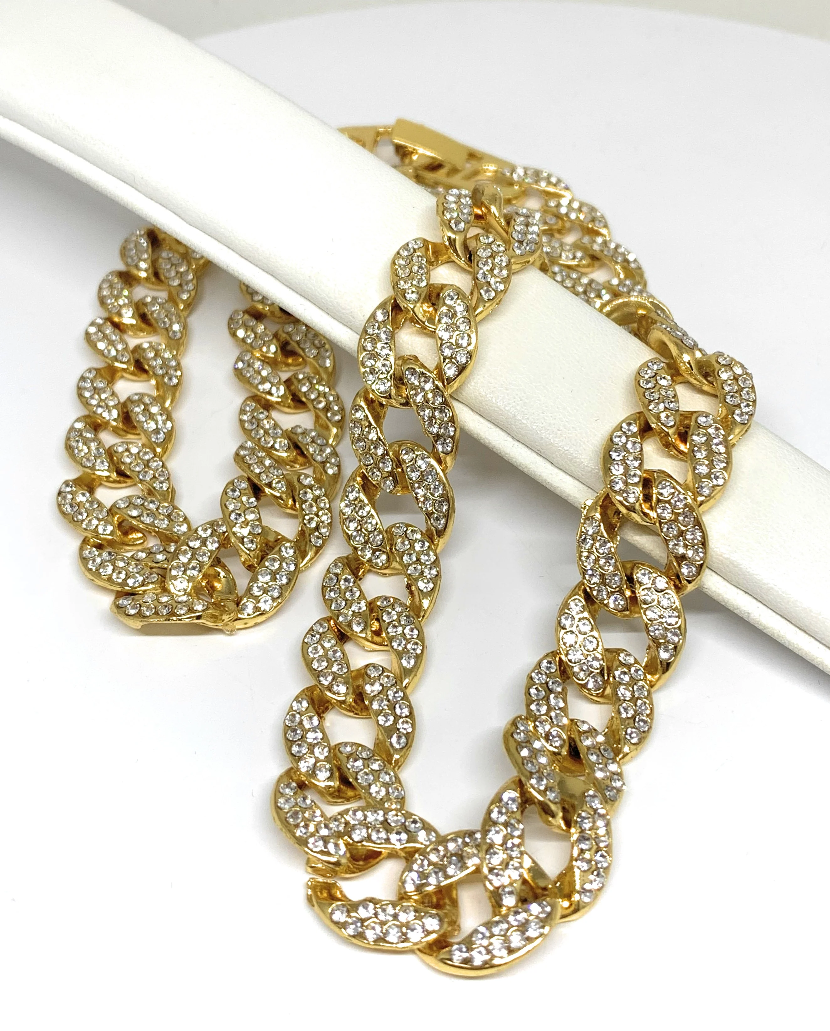 Gold Plated ICED OUT MIAMI CUBAN LINK CZ CHAIN 18-28" 15mm