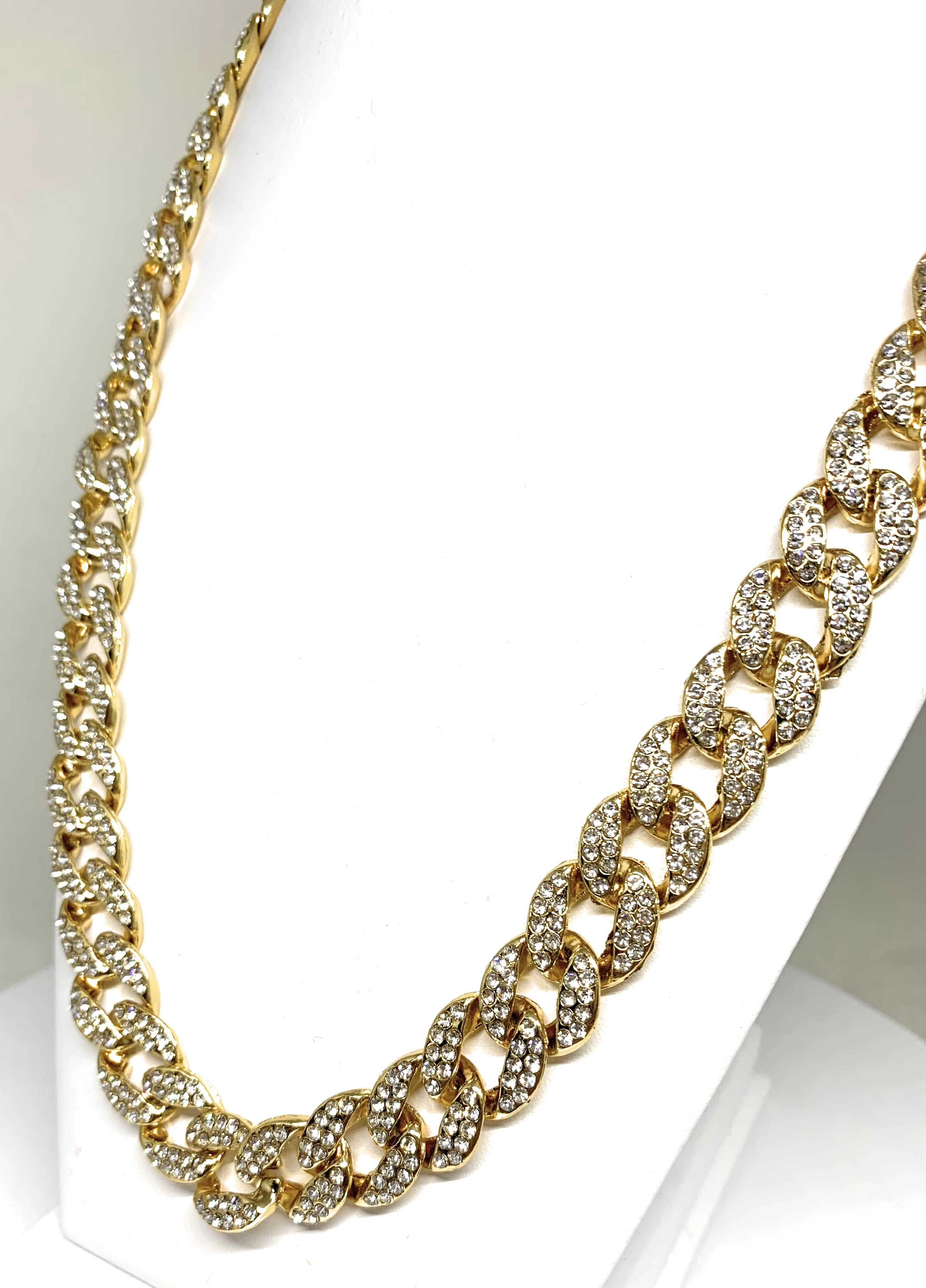 Gold Plated ICED OUT MIAMI CUBAN LINK CZ CHAIN 18-28" 15mm - Image 3