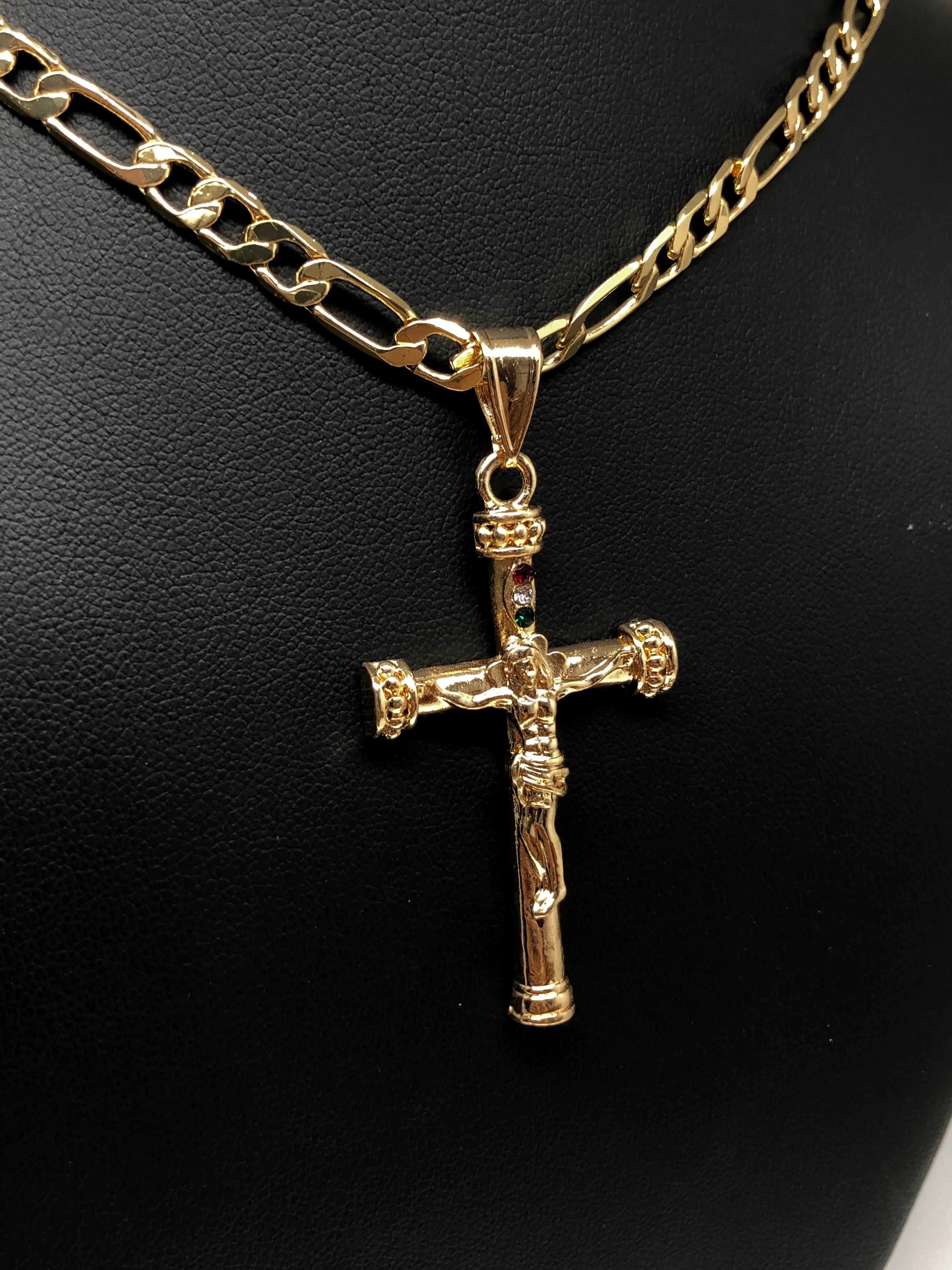 Gold Plated Jesus Cross Crucifix 26" Chain / Jesus Cruz Crucifijo Cadena Oro Lamindo 26" - Image 7