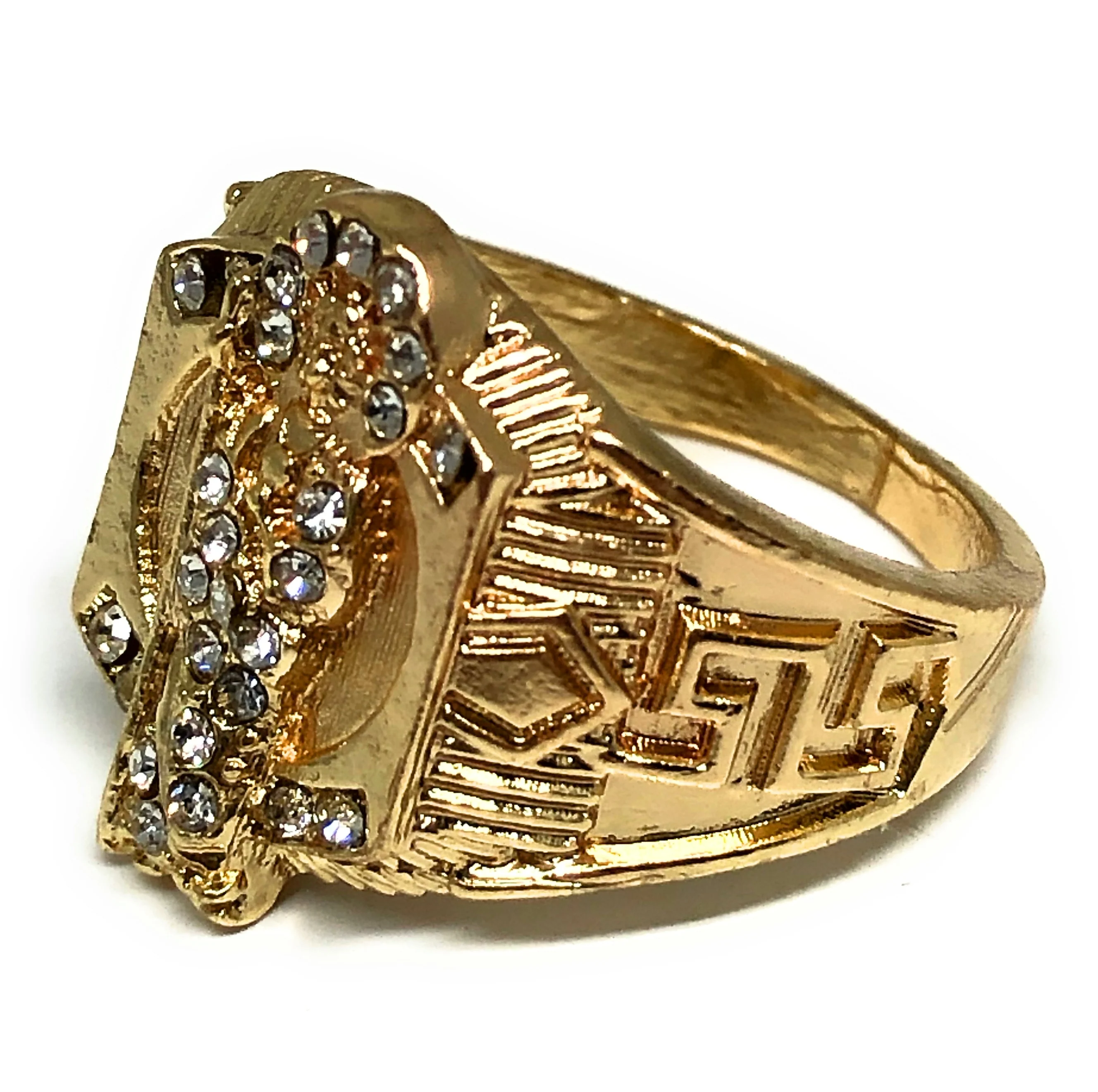 Gold Plated San Judas Saint Jude White CZ Ring Anillo - Image 2