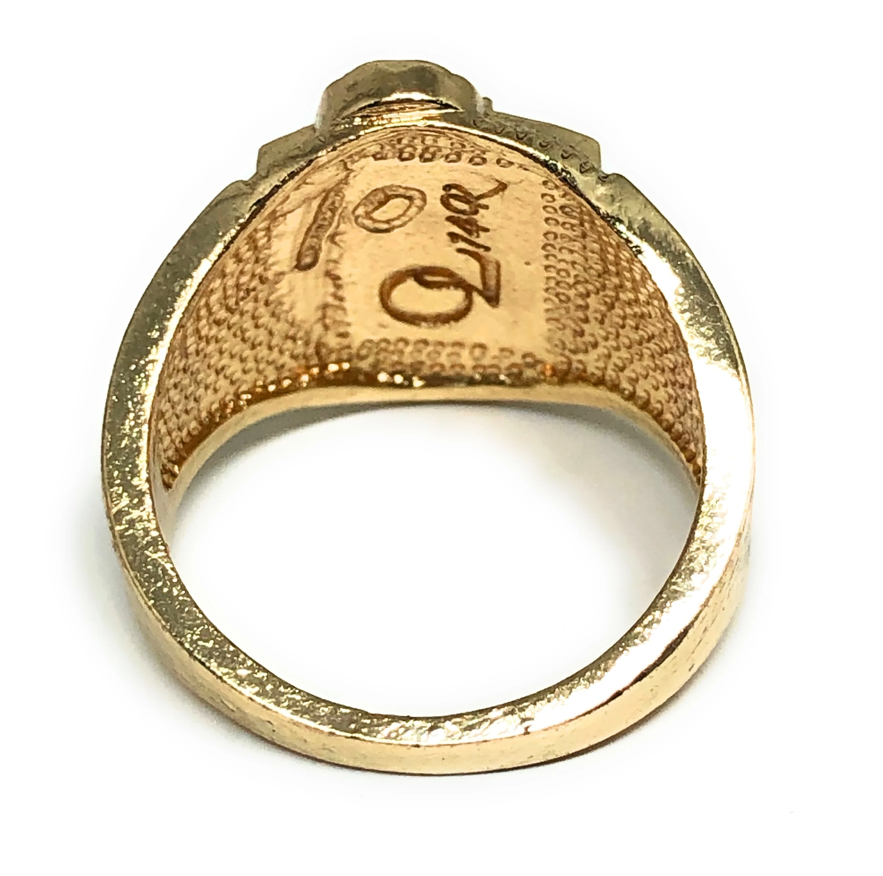 Gold Plated San Judas Saint Jude White CZ Ring Anillo - Image 3