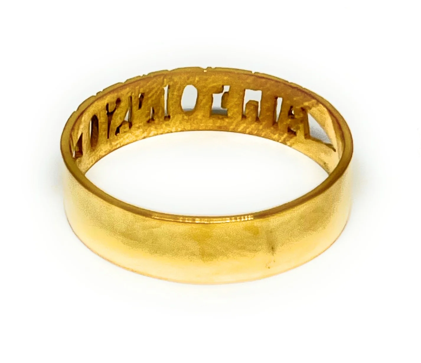 Gold Plated SILVER CUSTOMIZED Name Ring - Image 11