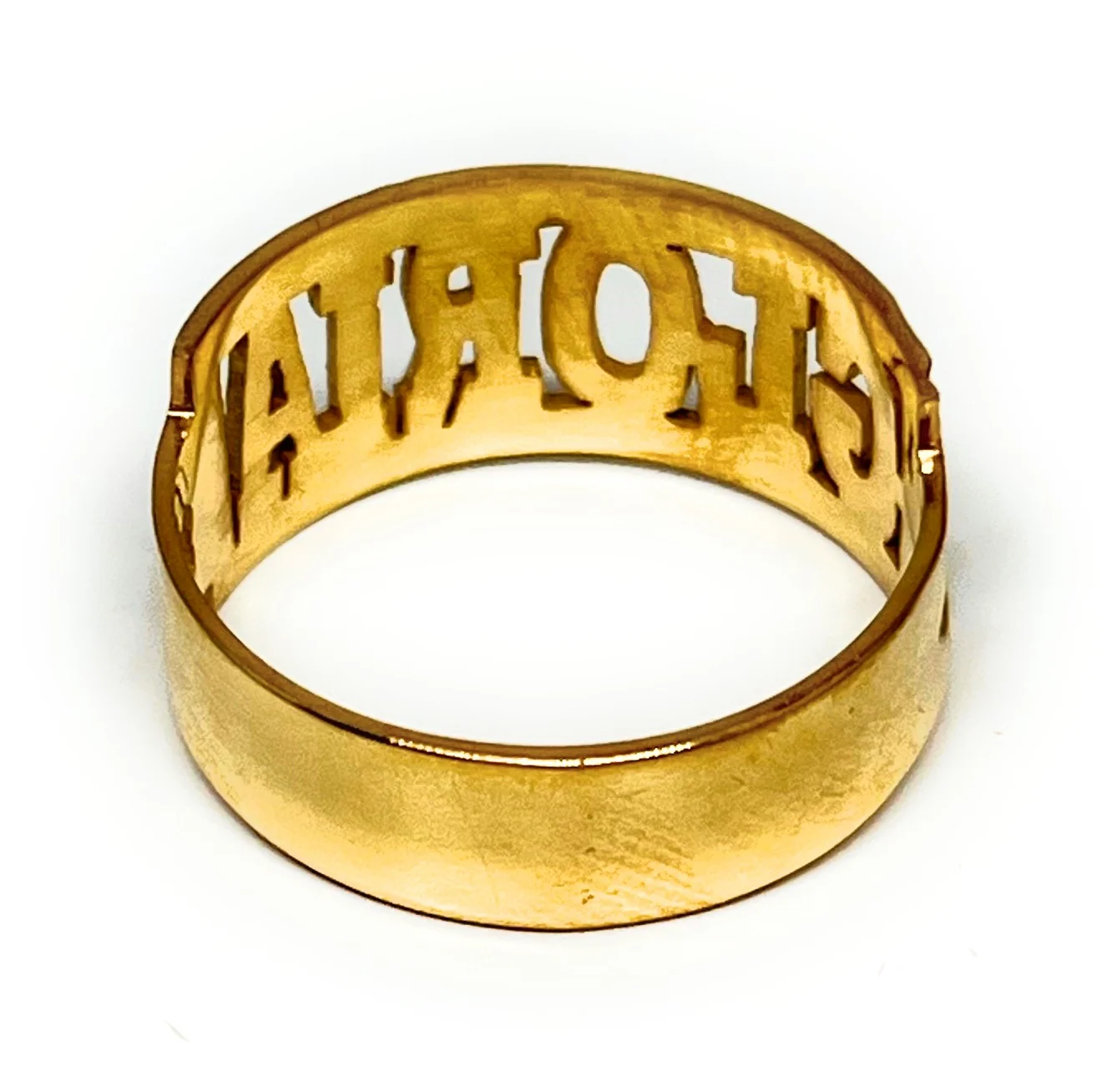 Gold Plated SILVER CUSTOMIZED Name Ring - Image 8
