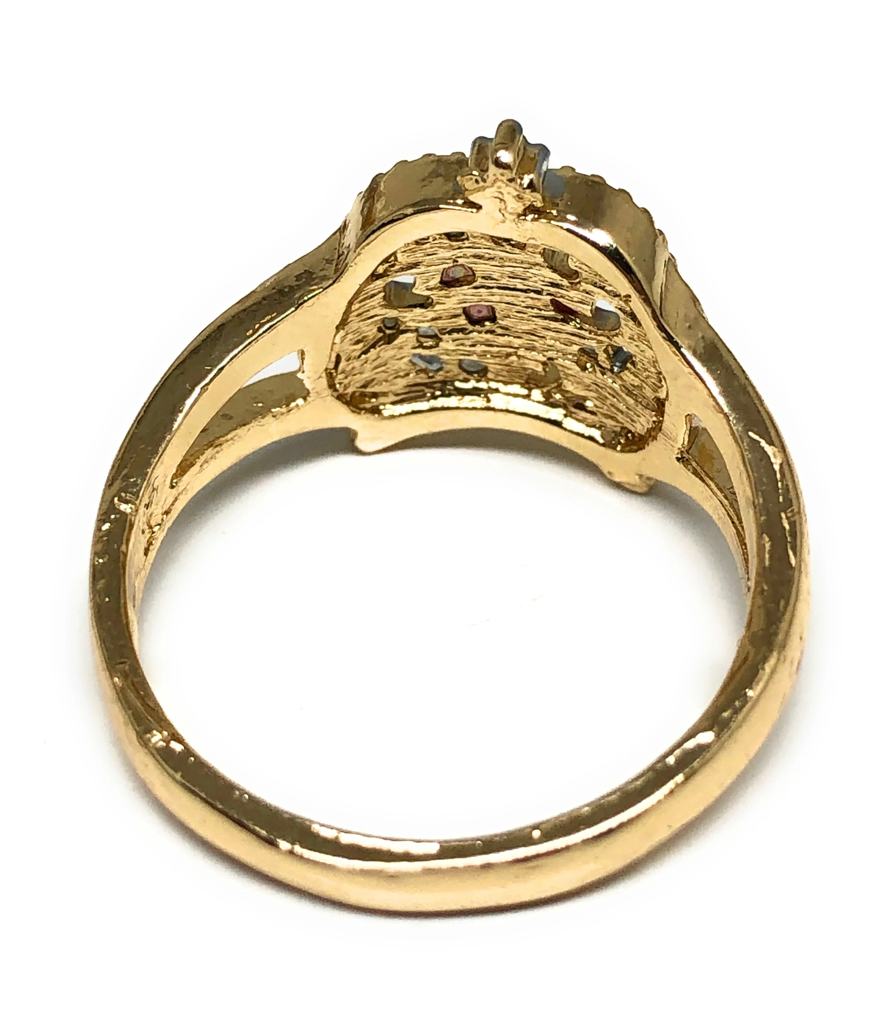 Gold Plated Tri-Color 15 Años Crown Ring Anillo - Image 3