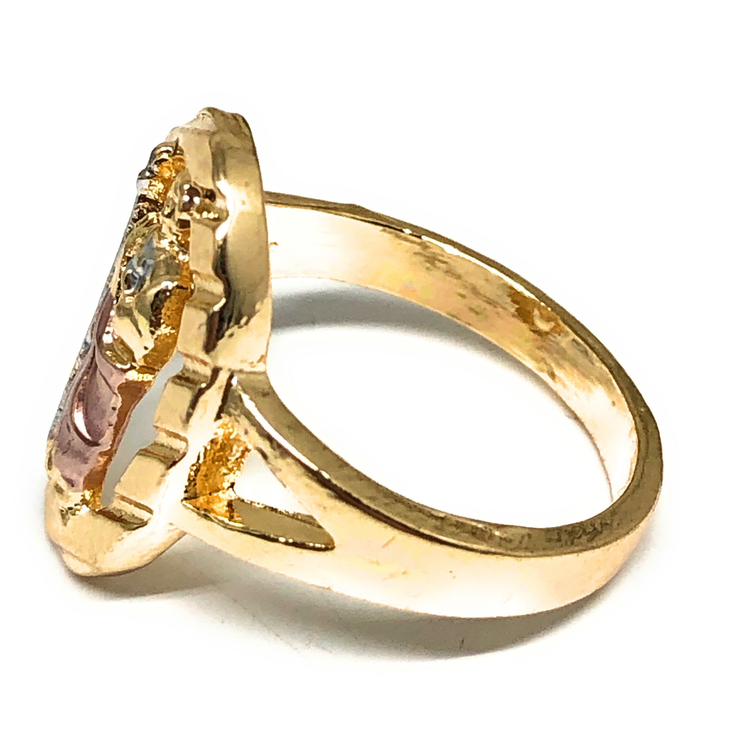 Gold Plated Tri-Color San Judas Saint Jude Ring Anillo - Image 2