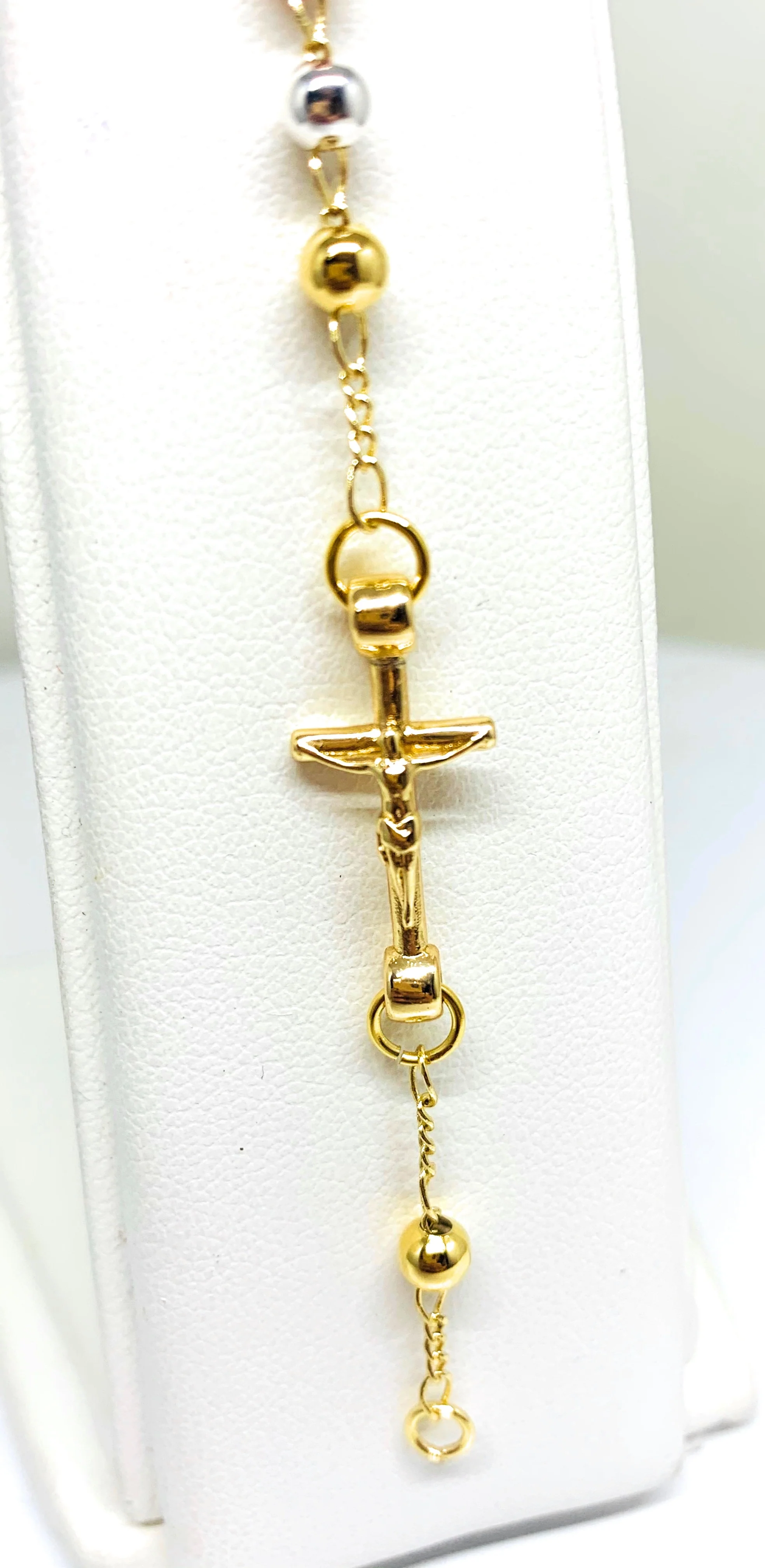 Gold Plated Tri-Color Virgin Mary Bracelet Virgen De Guadalupe Pulsera Tres Colores 8” - Image 4