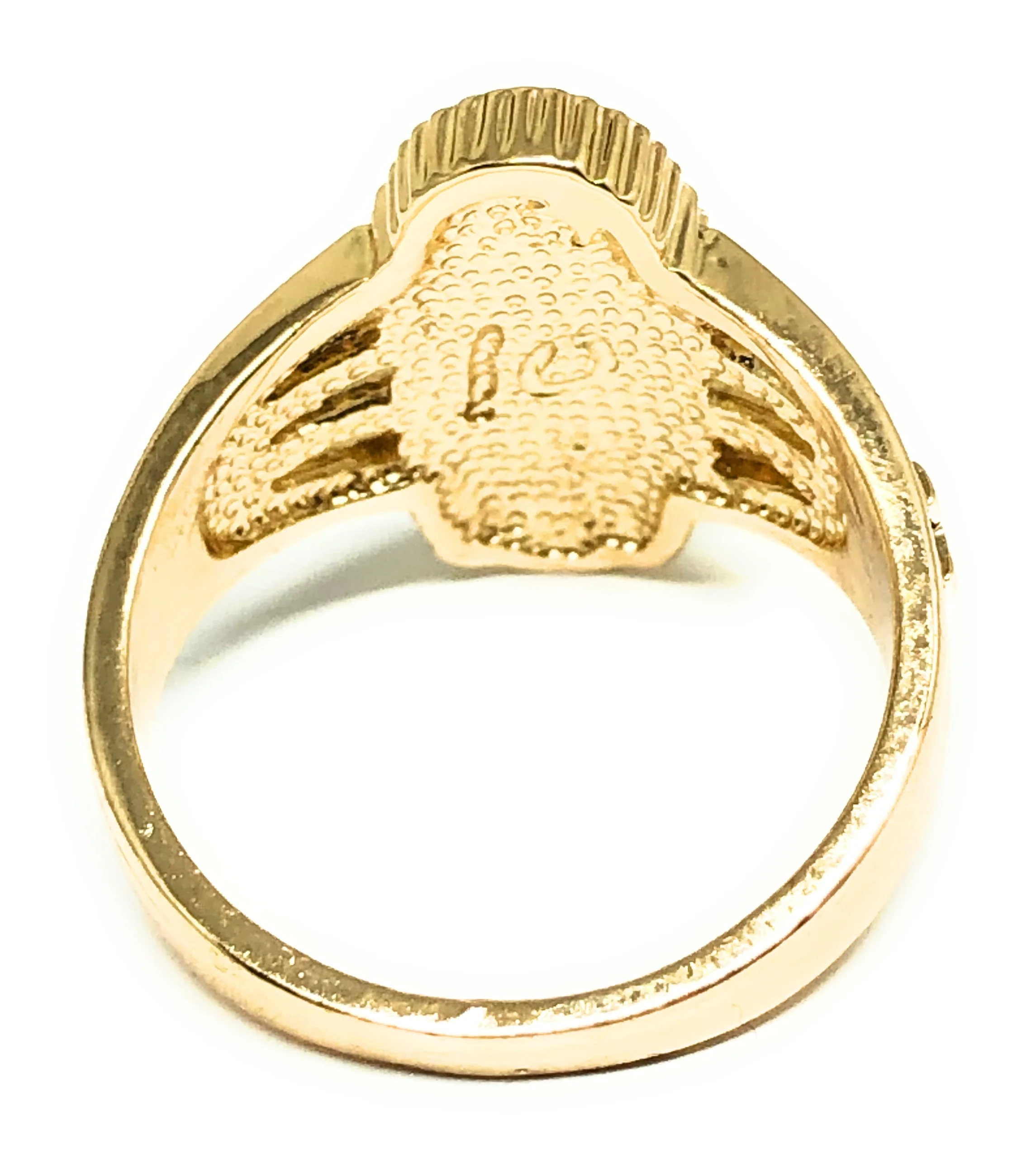 Gold Plated Tri-Color Virgin Mary Classic Ring Virgen Guadalupe Anillo - Image 3