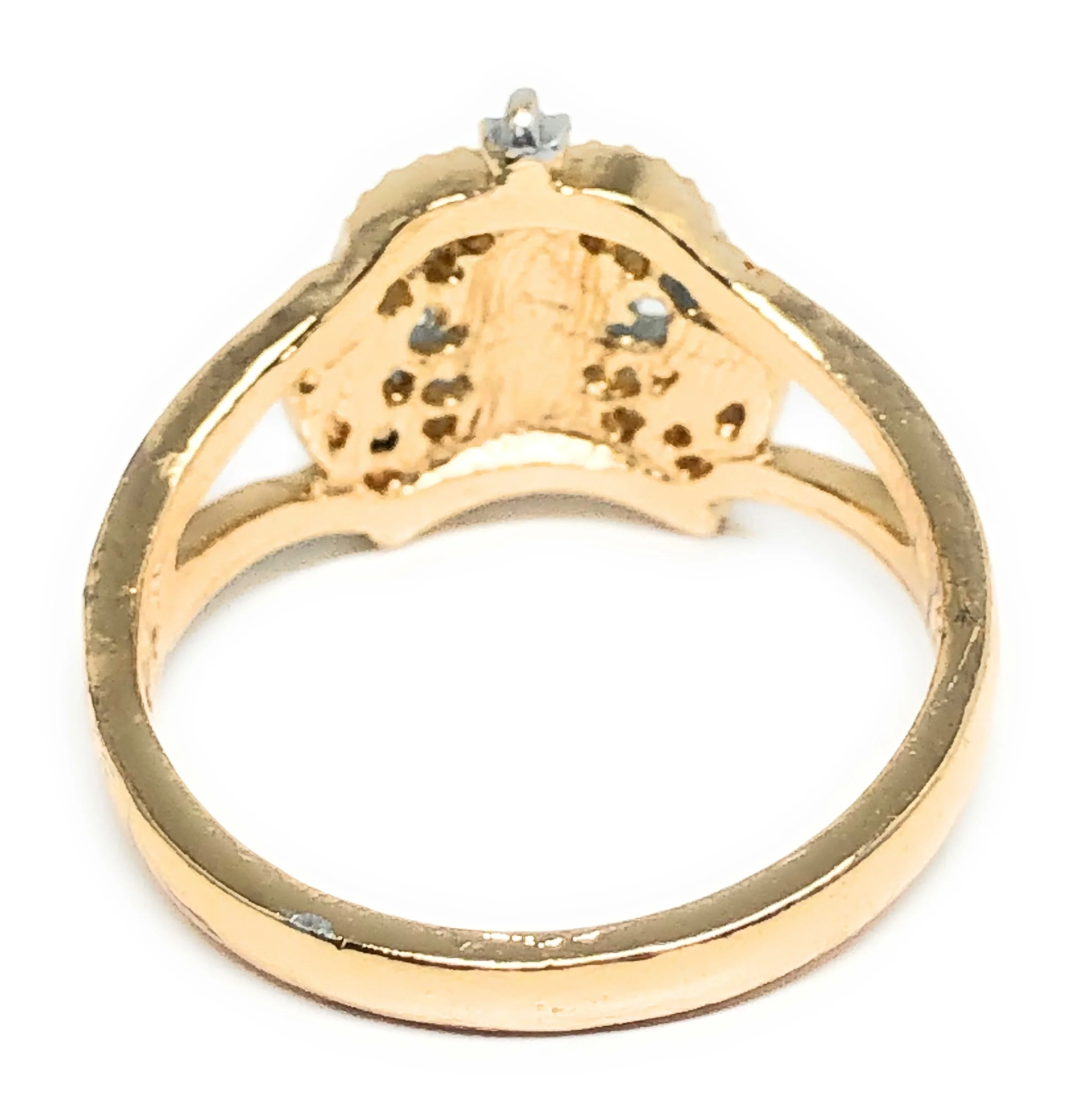 Gold Plated Tri-Color Virgin Mary Crown Ring Virgen Guadalupe Anillo - Image 3